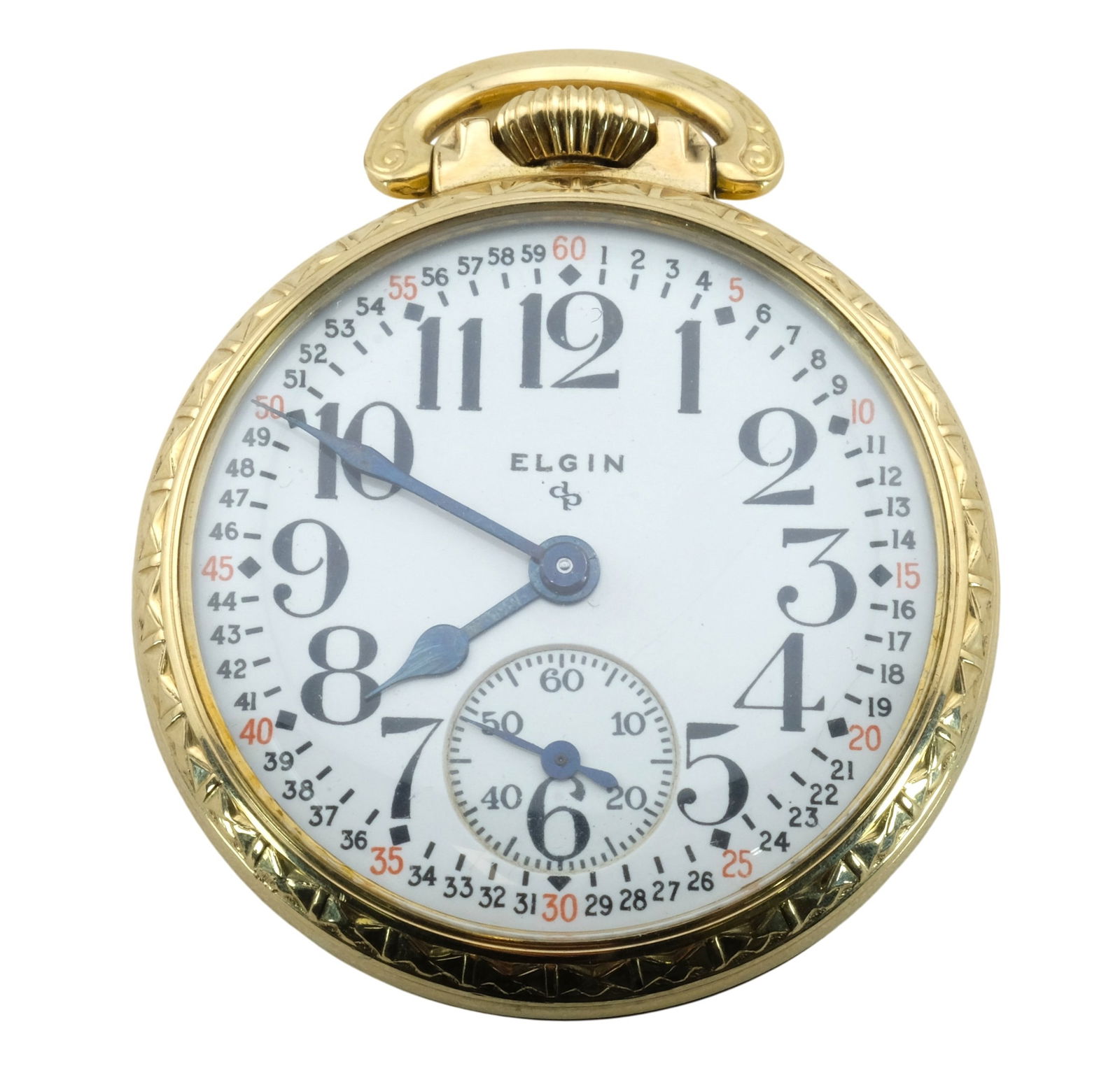 1947 Elgin 573 Pocket Watch 10k Gold Filled: 1947 Elgin 573 Pocket Watch 10k Gold Filled, size 16S, 17J, s/n U938816. J/m