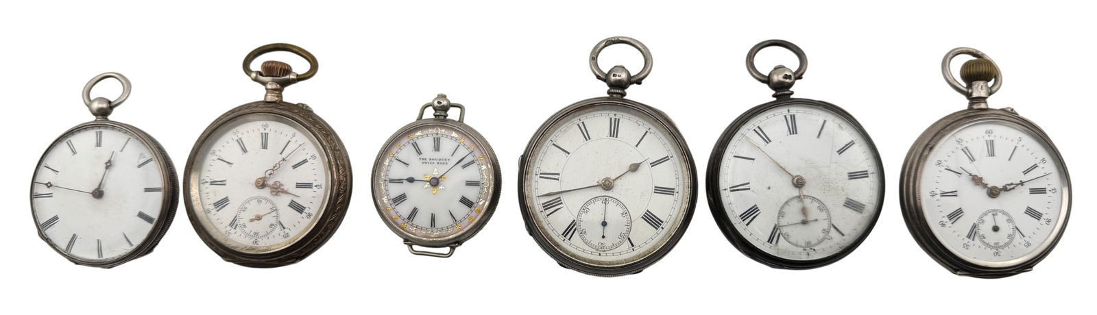 Collection of Antique 800 Silver Pocket Watches (1 of 2)