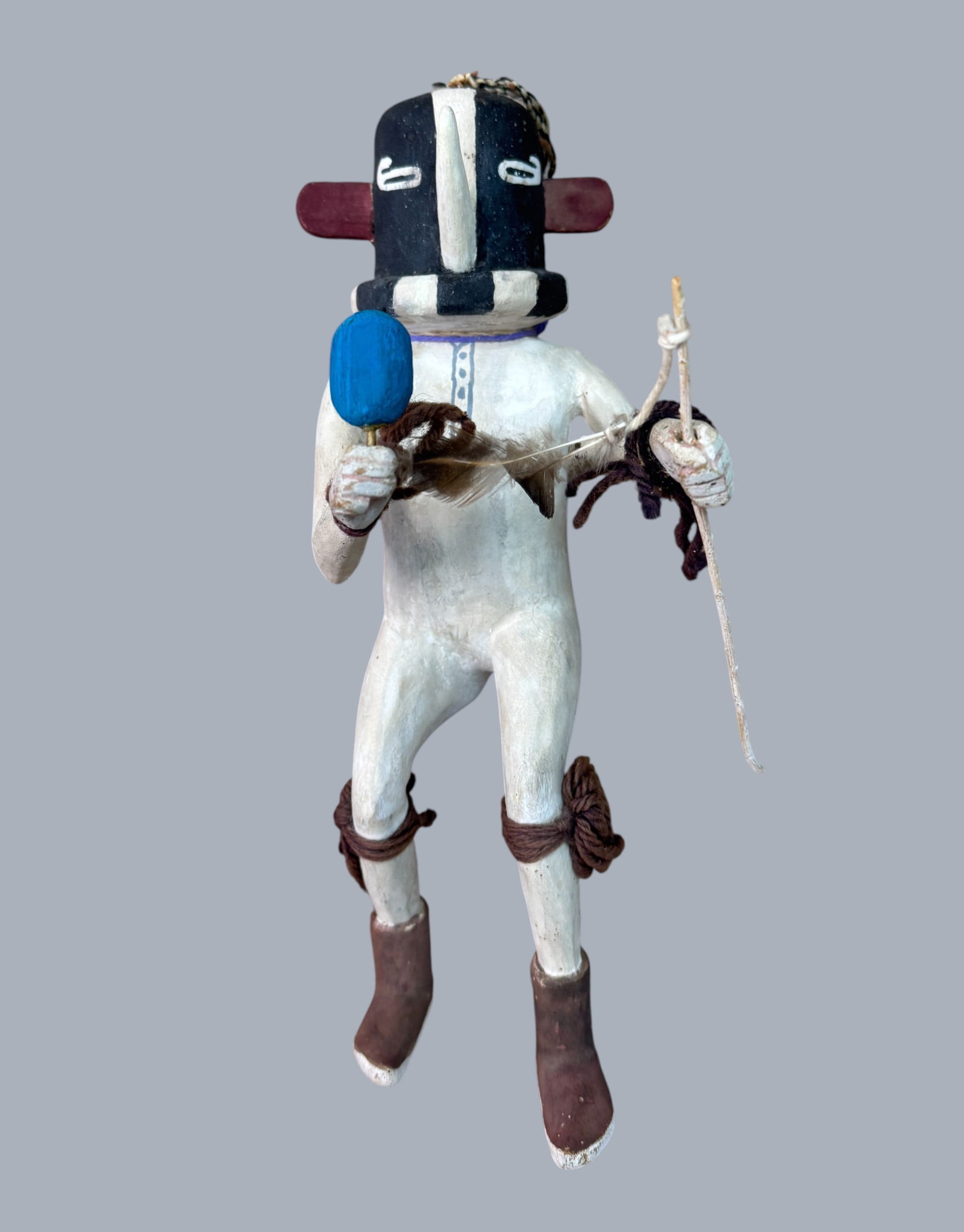 Kokopolo / Kokopelli Hopi Kachina Doll Wall Hanger C. 1950s-1960s: Kokopolo/ Kokopelli Hopi Kachina Doll Wall Hanger C. 1950s-1960s. Dimension 12" x 4"x 5"