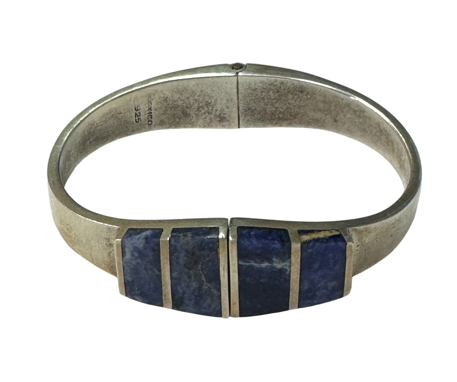 Sterling Silver Lapis Cuff Bracelet Mexico (1 of 2)
