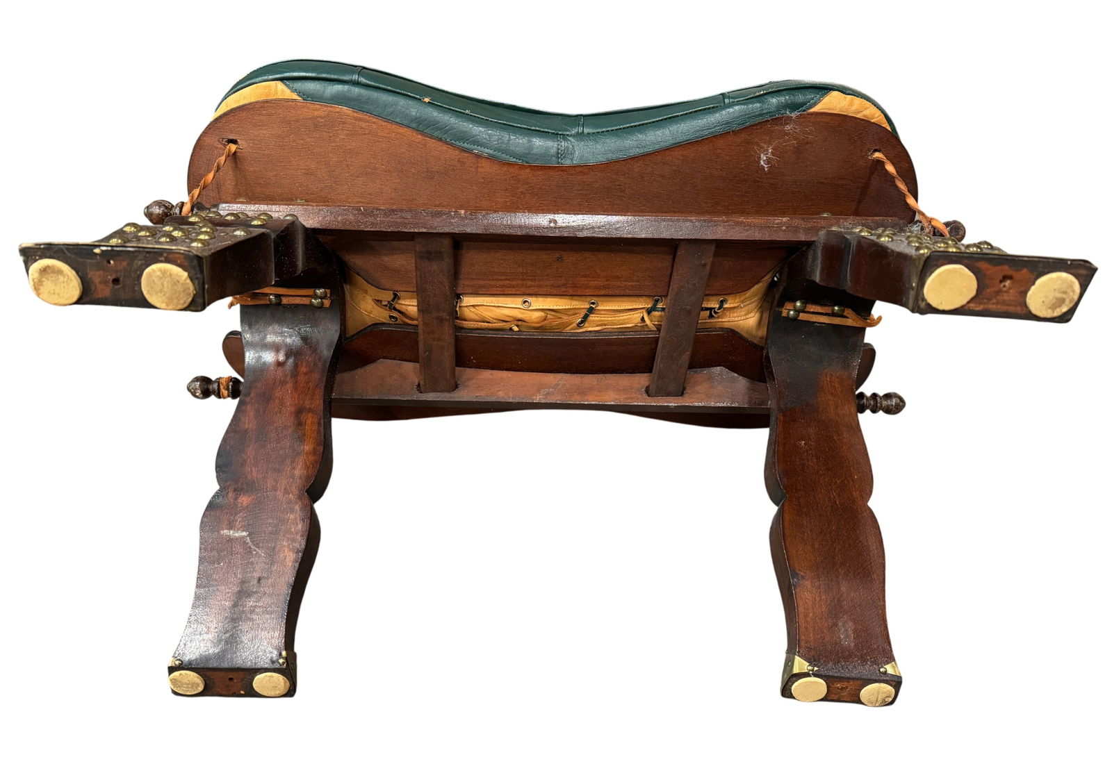 Moroccan Green Camel Saddle Stool - 4