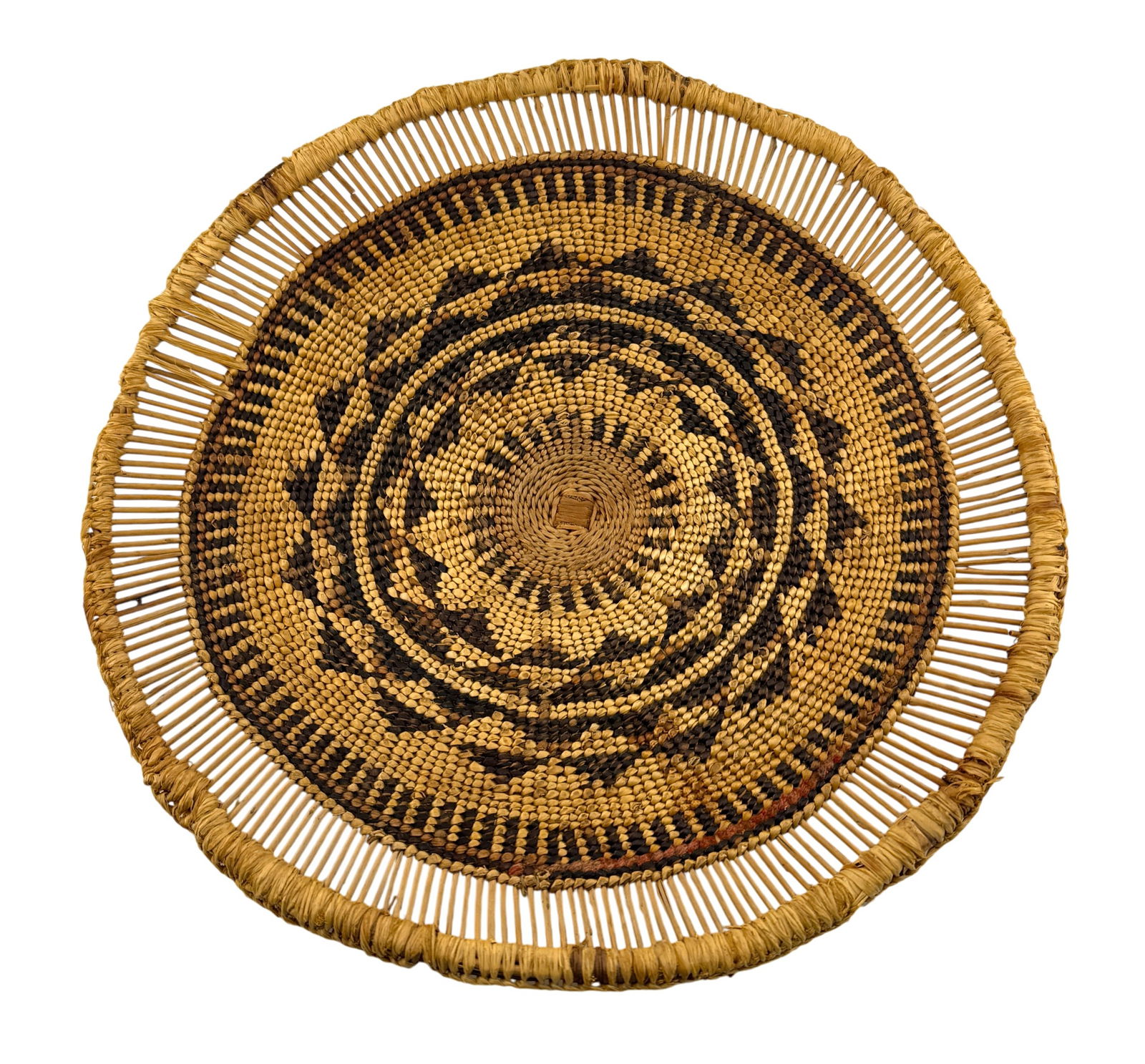 Native American Northern Ca. Modoc/Klamath Basket Plaque (1 of 2)