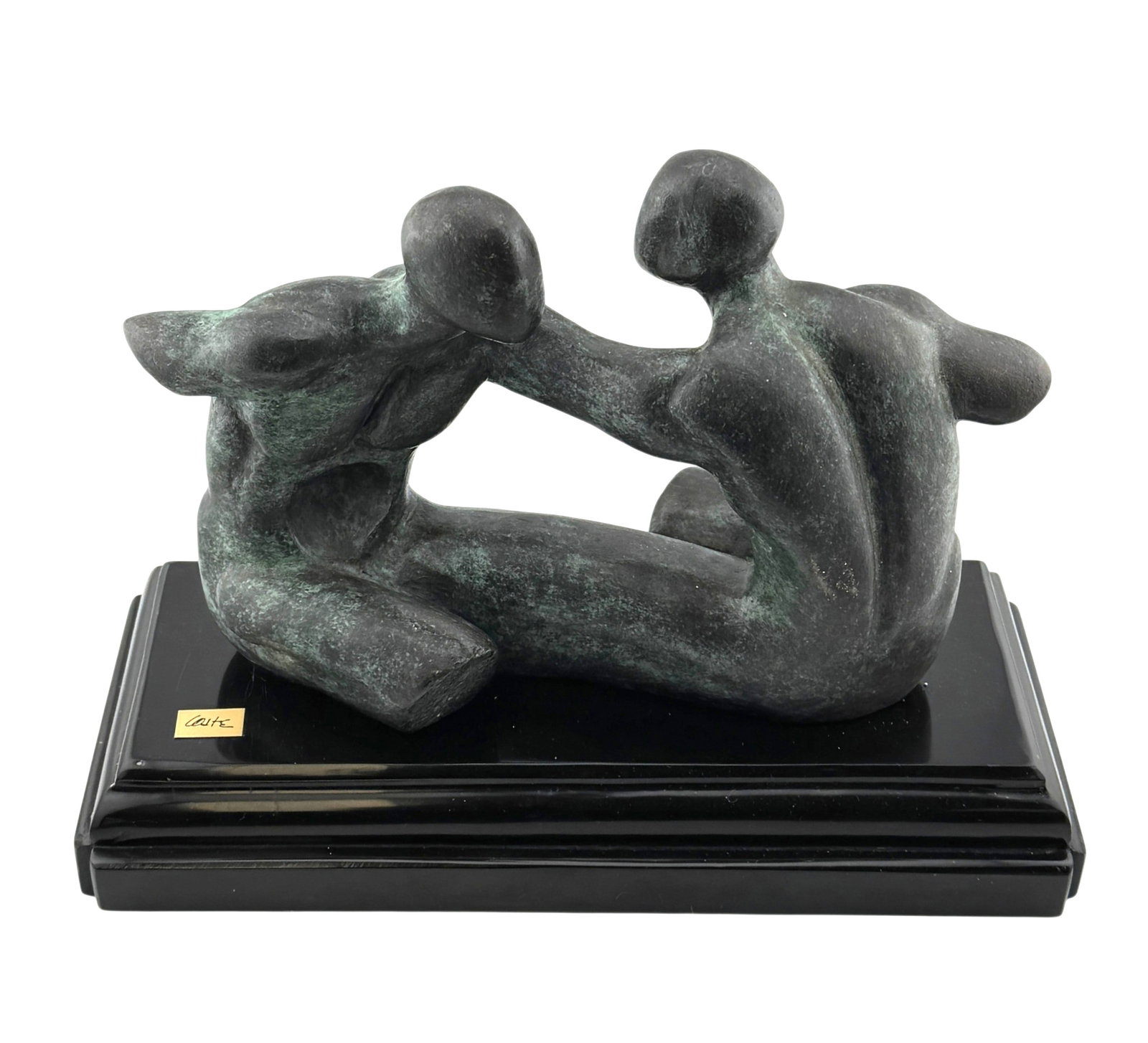 Jorge Coste (Mexican, b. 1959) Bronze Human Figure Abstract Sculpture (1 of 4)