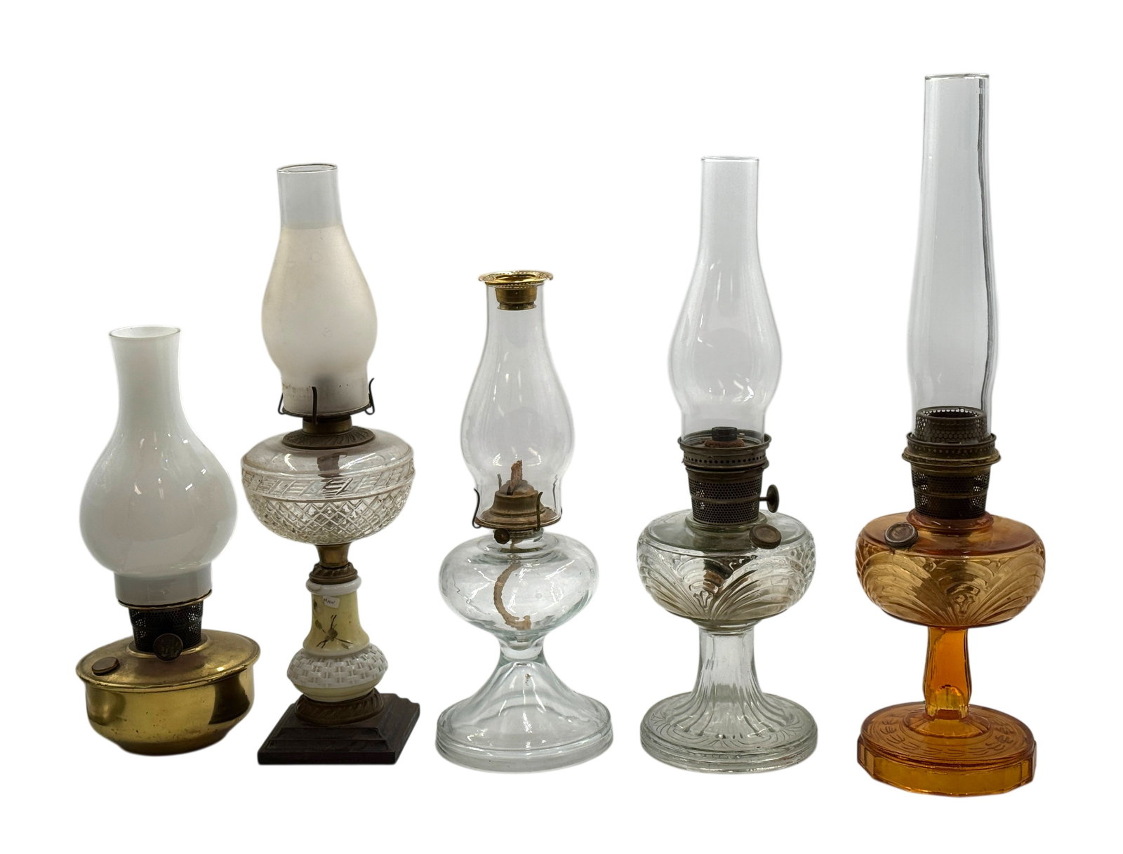 Collection of Antique Aladdin Style Oil Lamps (1 of 5)