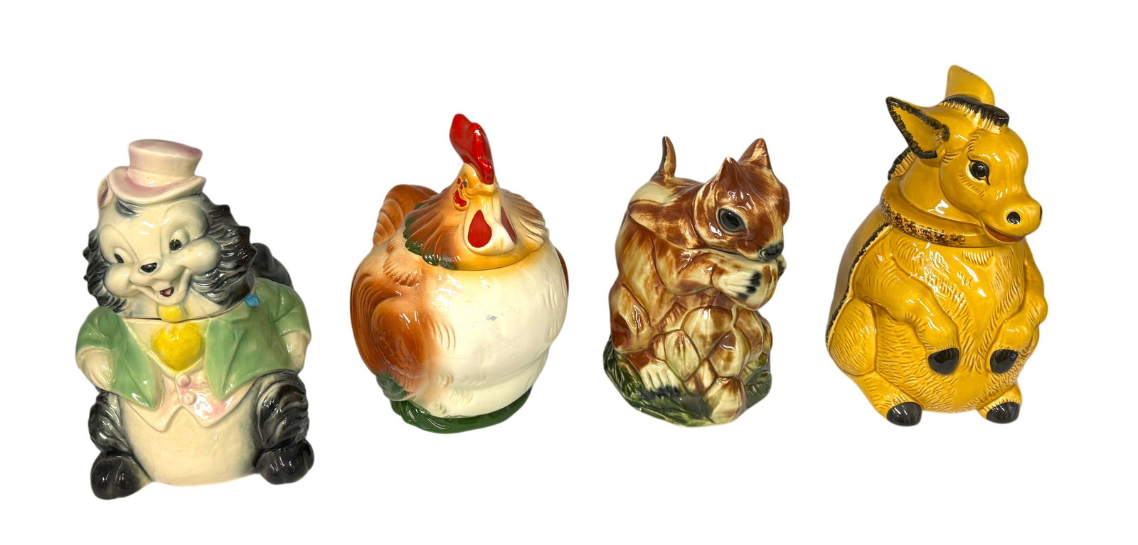 (Lot of 4) Vintage Mid Century Animal Cookie Jars (1 of 3)