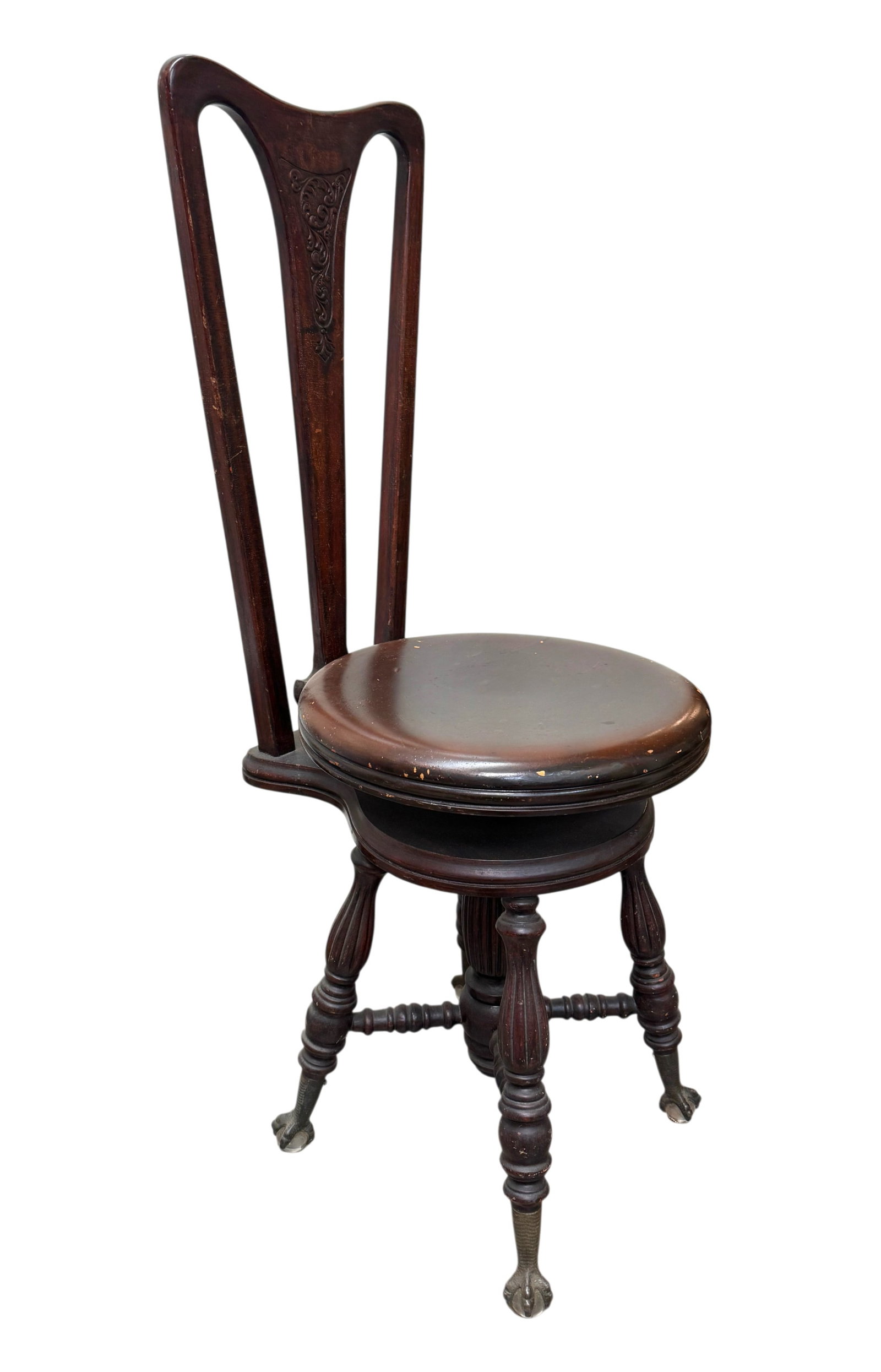 Victorian Highback Piano Organ Chair (1 of 5)