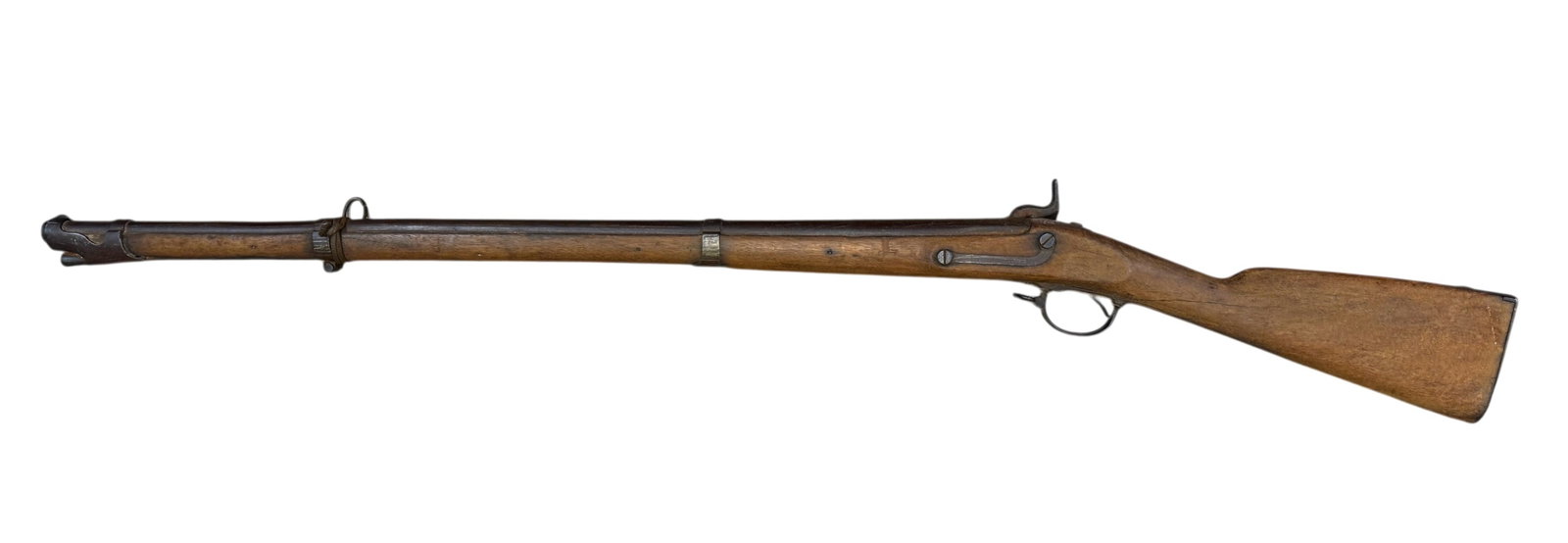 Civil War Springfield 1852 Musket Shorten Model M1842 with US Eagle Stamp on Lockplate (1 of 9)