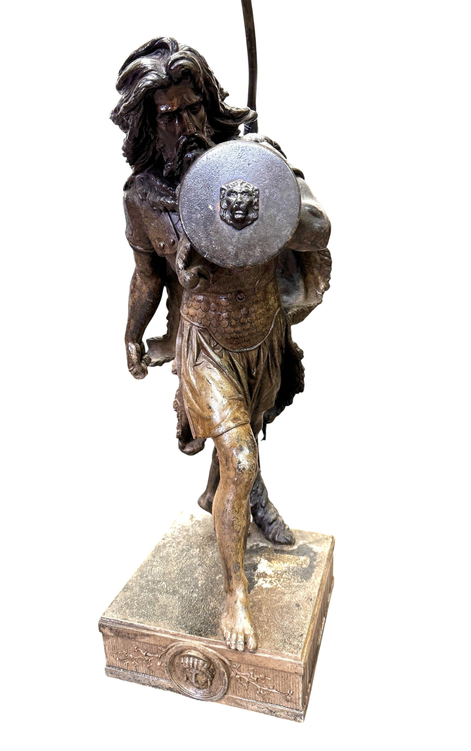 Vintage Warrior Spelter Lamp (1 of 6)