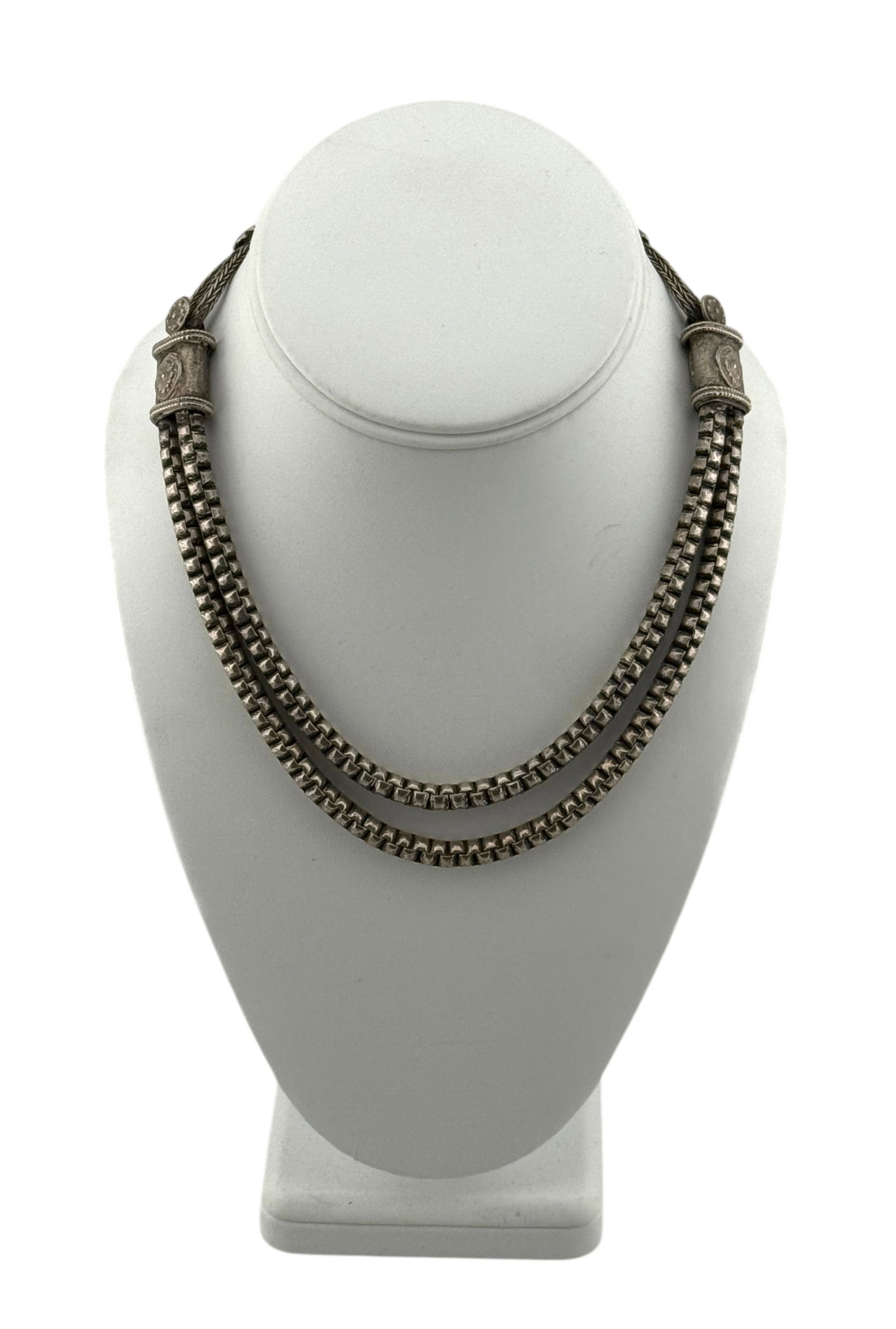 Heavy Bold Ethnic Indian 800 Silver Chocker: Heavy Bold Ethnic Indian 800 Silver Chocker. Item has been scan with XRF Analyzer to confirm 800 silver content. Length is 16" and weights 132 grams.