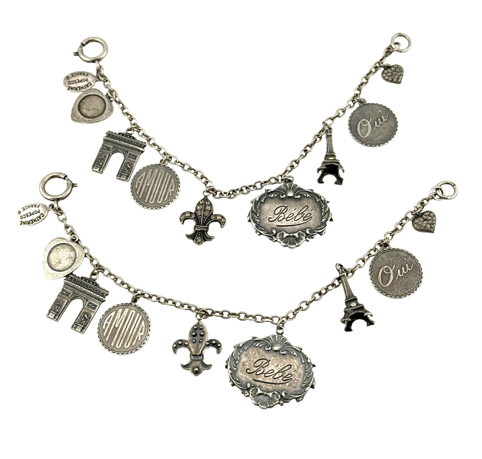 Pair of Catherine Popesco Paris Charm Bracelets (1 of 2)