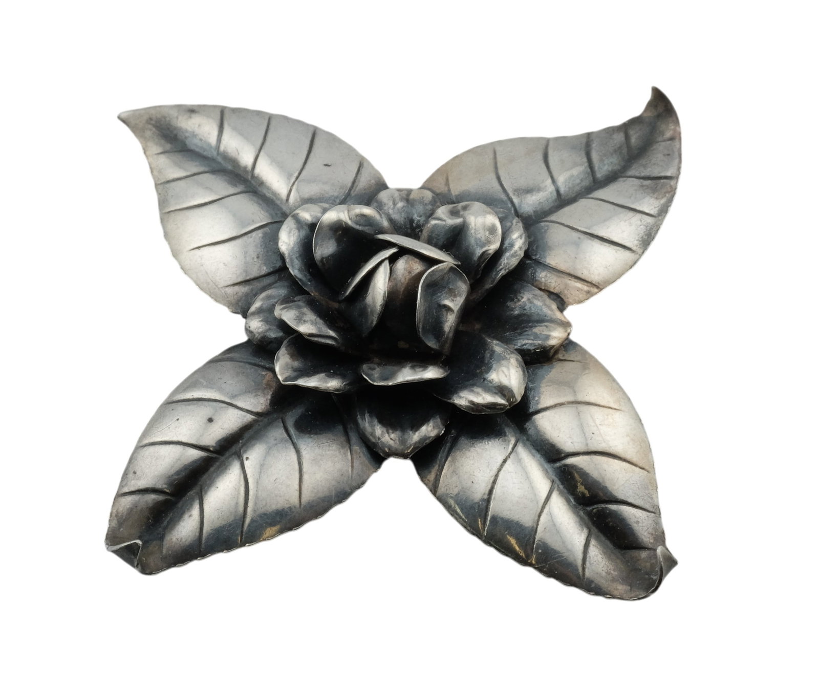 Vintage Sterling Silver Flower Brooch (1 of 2)