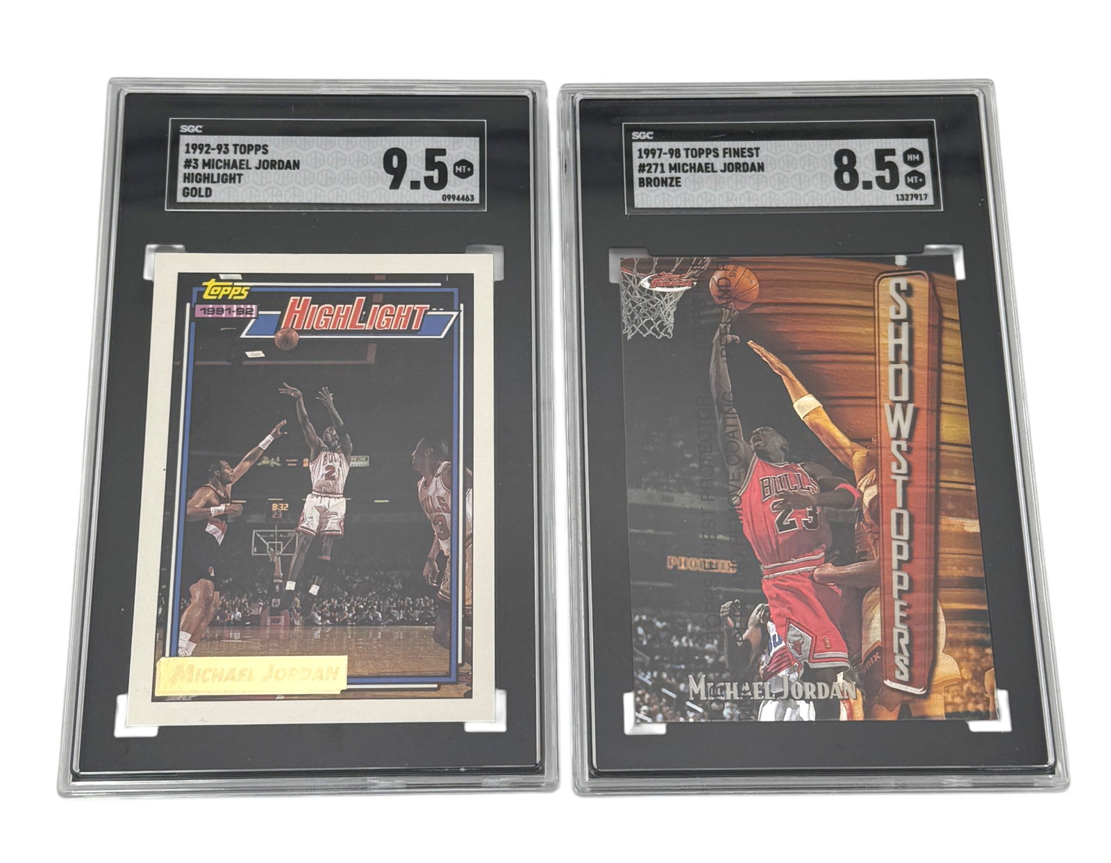 Lot of 2 Michael Jordan Graded Tops Basketball Cards (1 of 2)