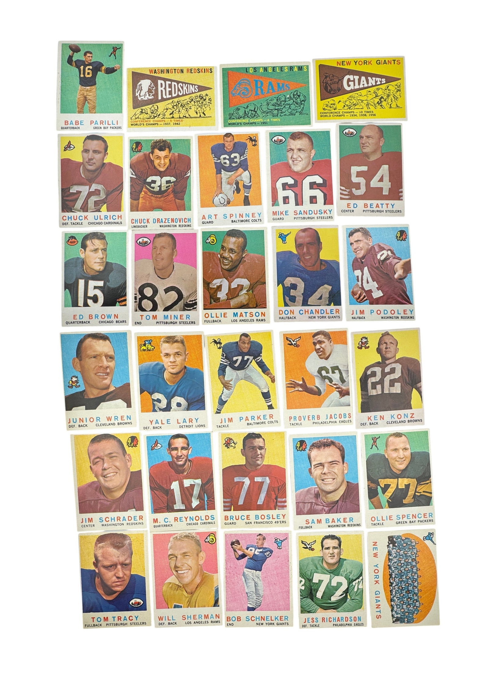 Collection of 1959 Topps Football Cards (1 of 2)
