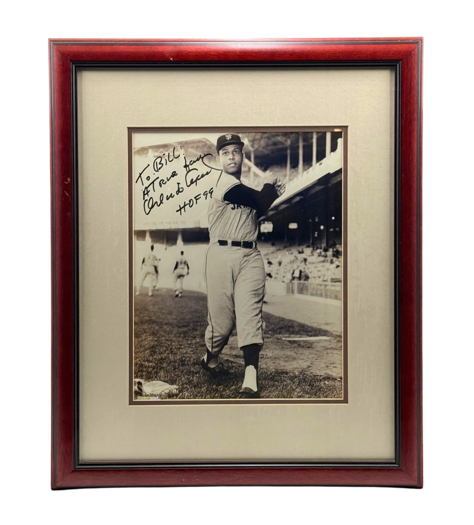 Signed 1958 HOF Orlando Cepeda Photo with COA (1 of 3)