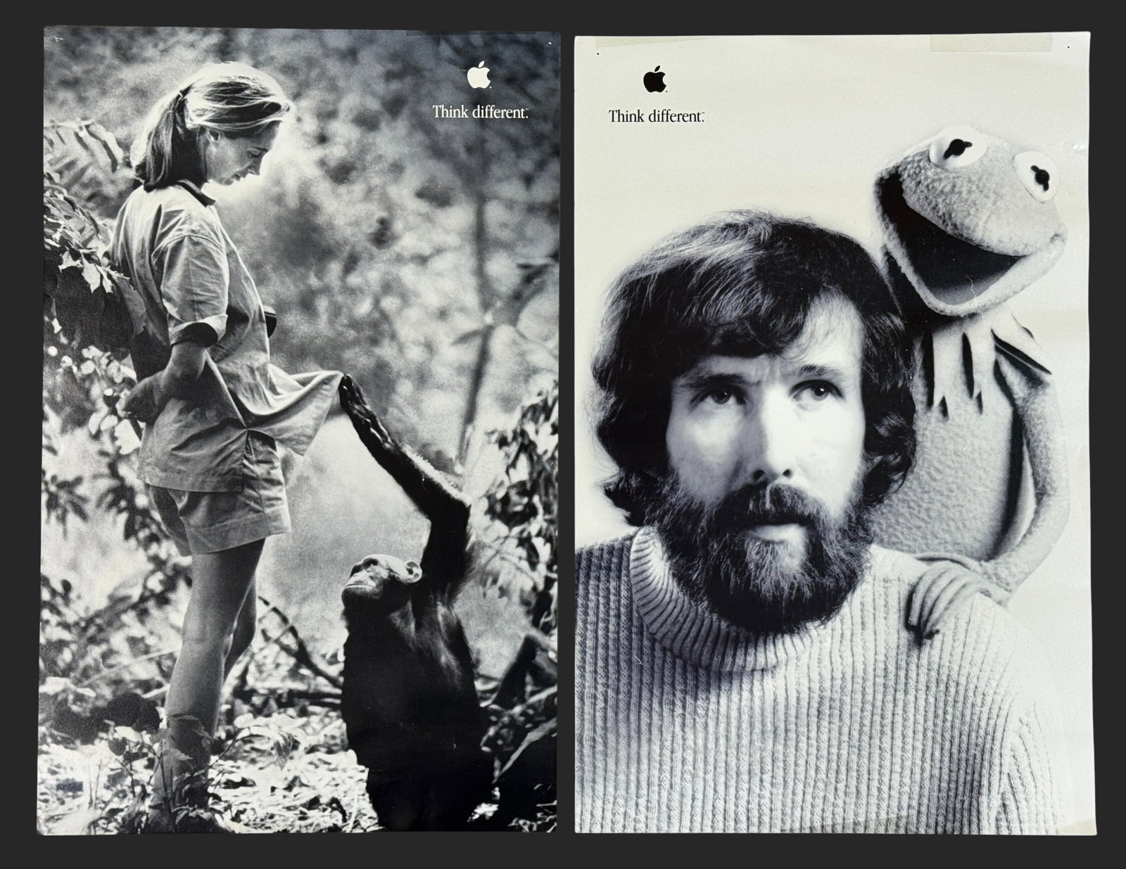 Two Apple "Think Different" Advertising Campaign Posters C. 1997 (1 of 1)