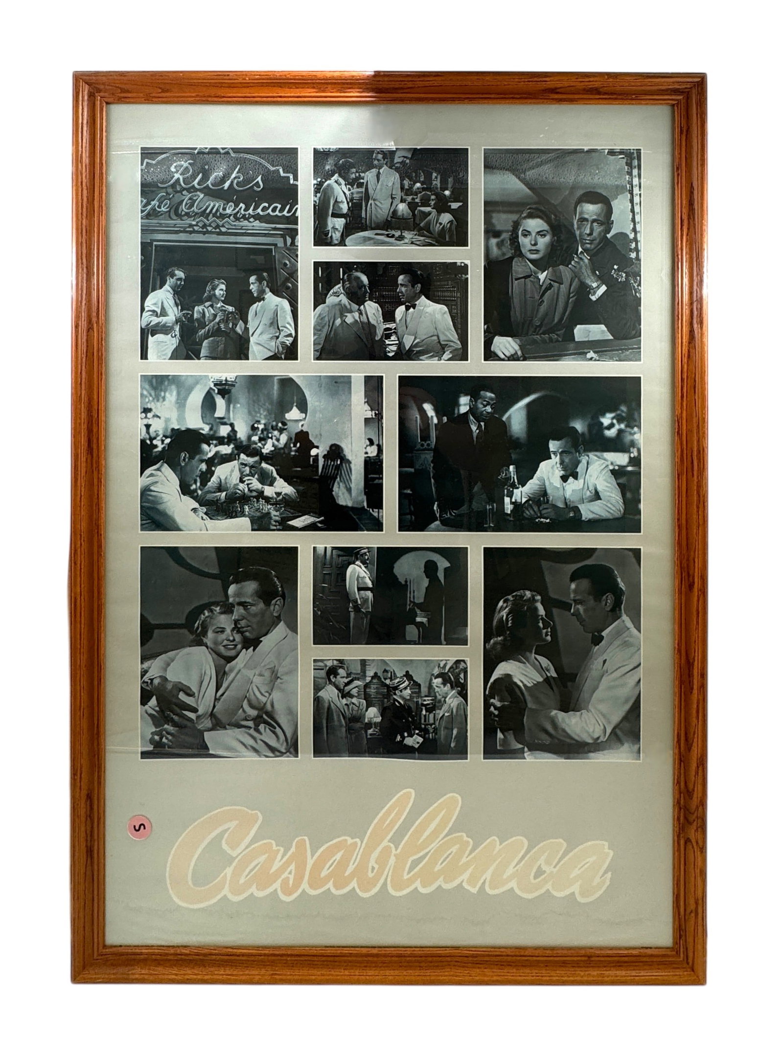 Vintage Framed "Casablanca" Movie Promotion Photo Collage Poster (1 of 1)