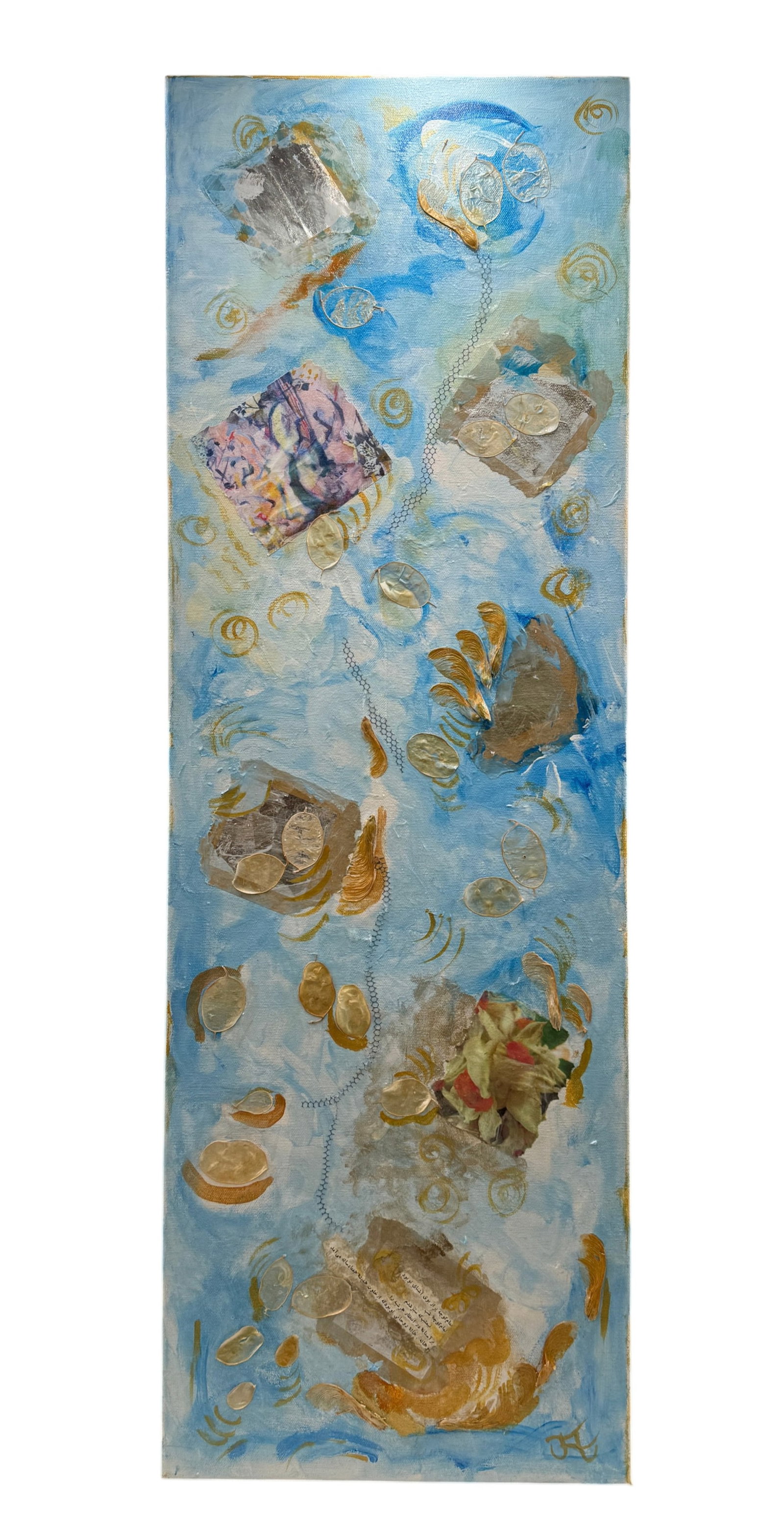 Jaleh Etemad (Iranian) "Through The Back Valley" Mix Media on Canvas (1 of 3)