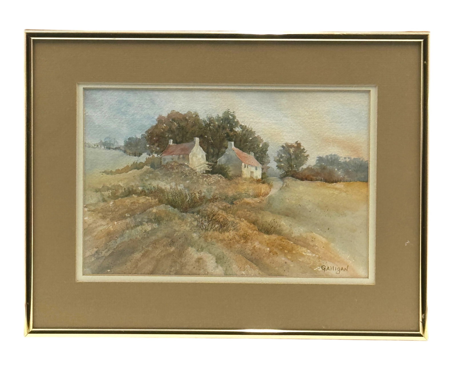 Sharon Galligan (California, 20th C.) Watercolor "Landscape" (1 of 2)