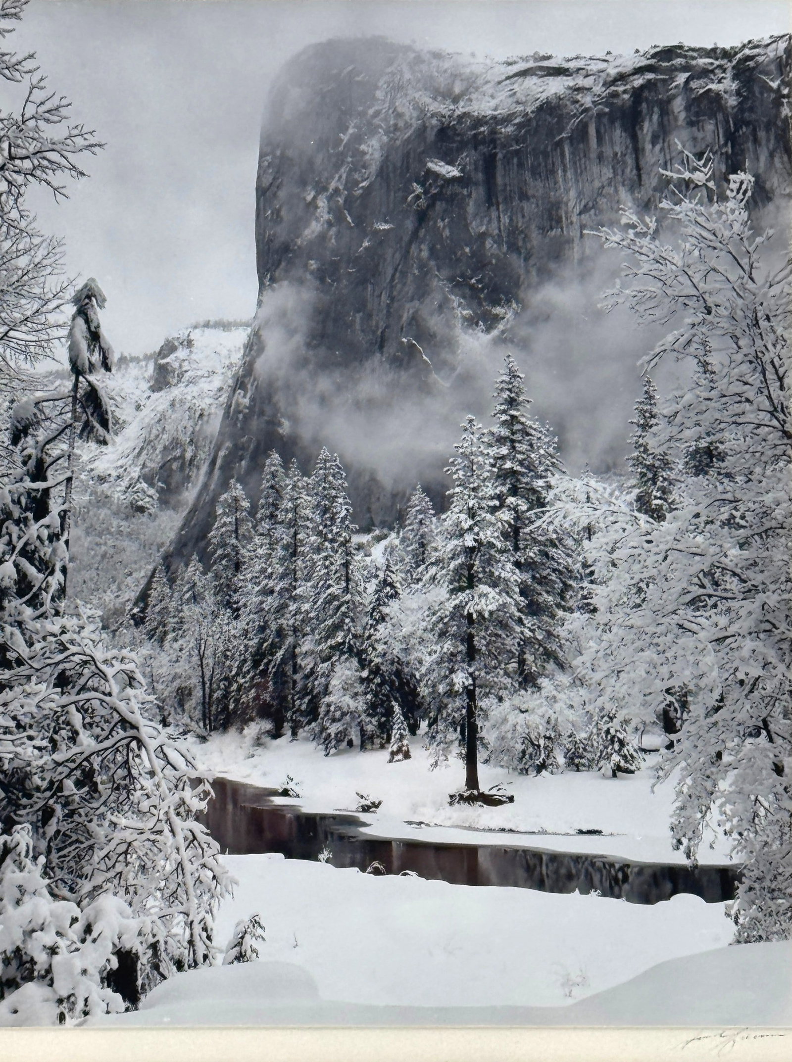 Ansel Adams (American, 1902-1984), "El Capitan, Winter," Gelatin Silver Print (1 of 5)