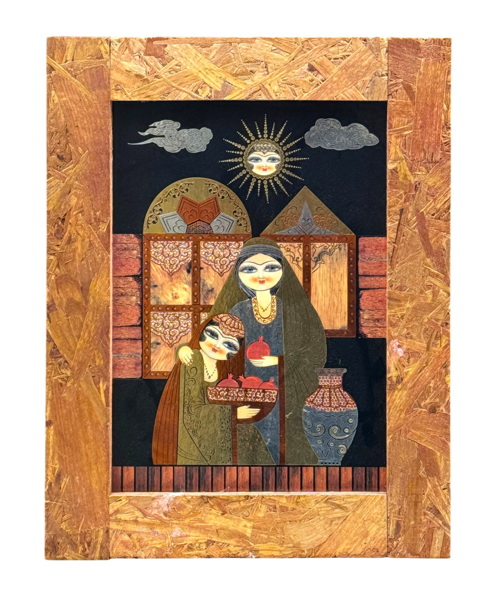 Vintage Traditional Hand Made Persian Copper Engraving Wall Art (1 of 1)