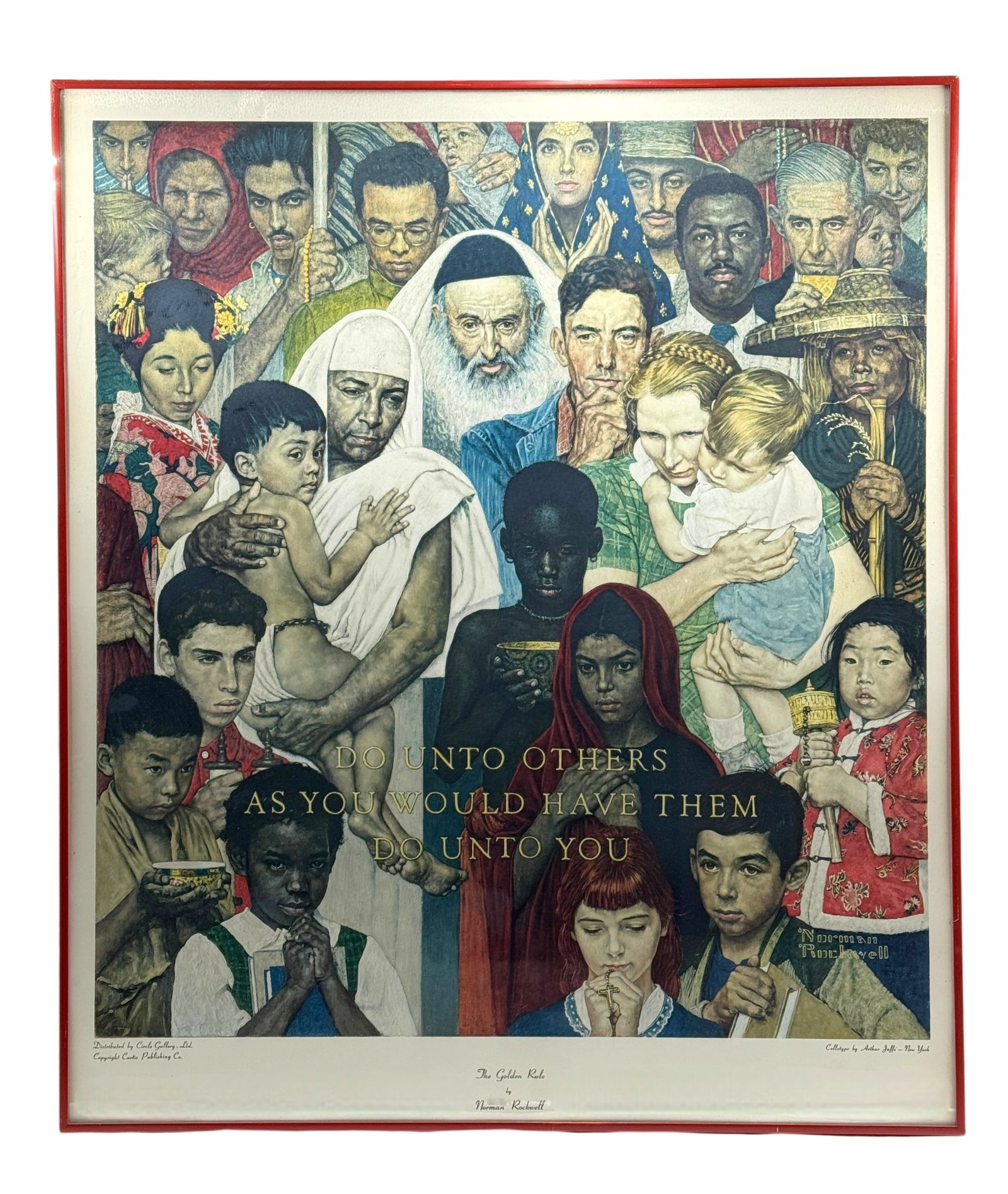 Norman Rockwell, The Golden Rule (United Nations), Collotype Poster (1 of 4)