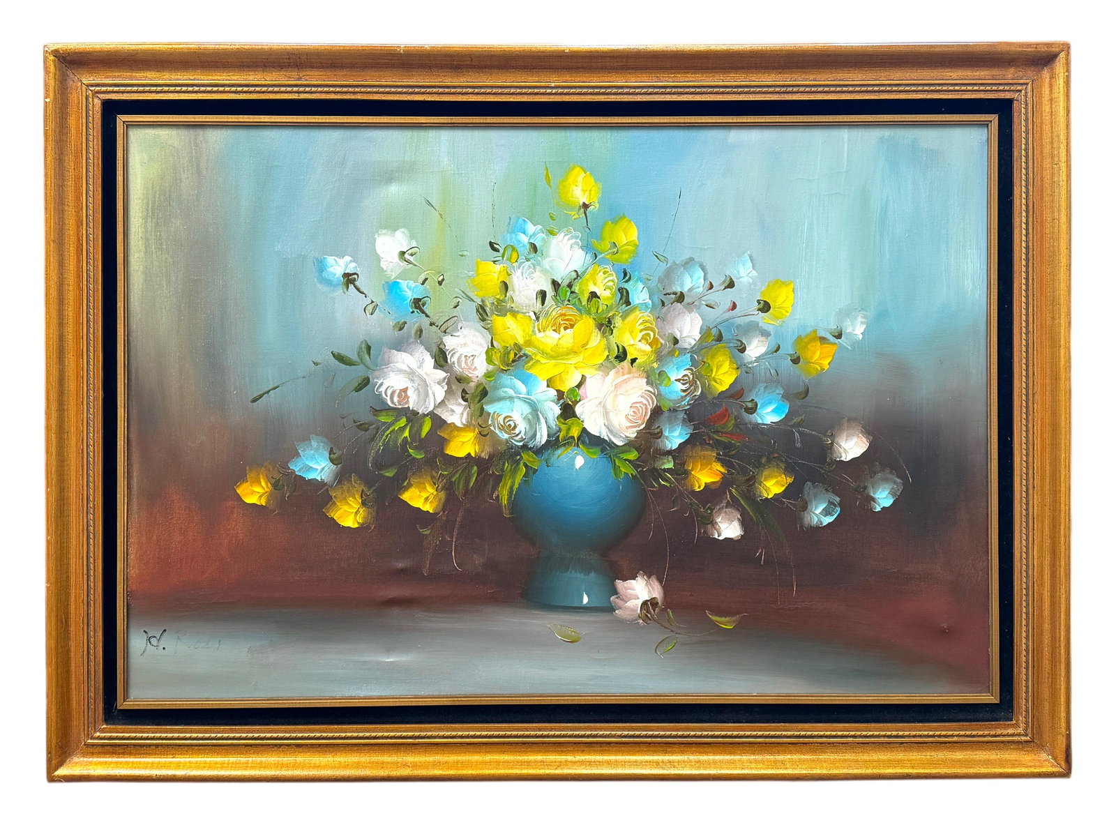 Framed Still Life Oil on Canvas Signed (1 of 2)
