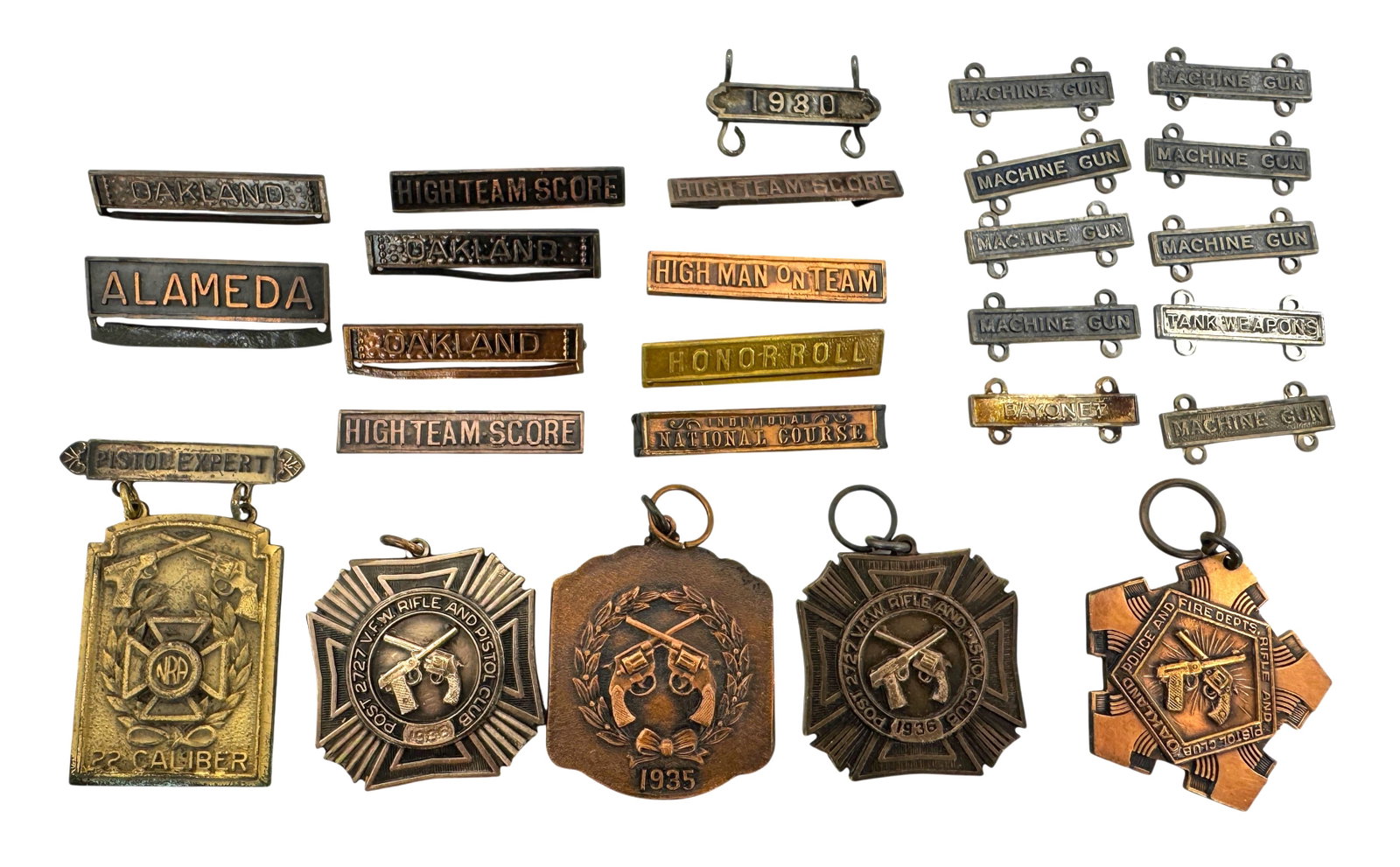 Collection of Vintage Marksmanship Medal and Club Officer Pins (1 of 1)