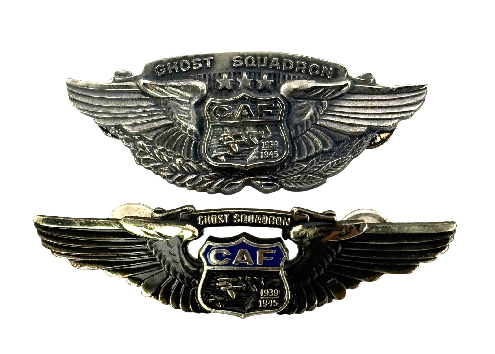 (lLot of 2) US CAF Ghost Squadron Pilots Wing (1 of 2)