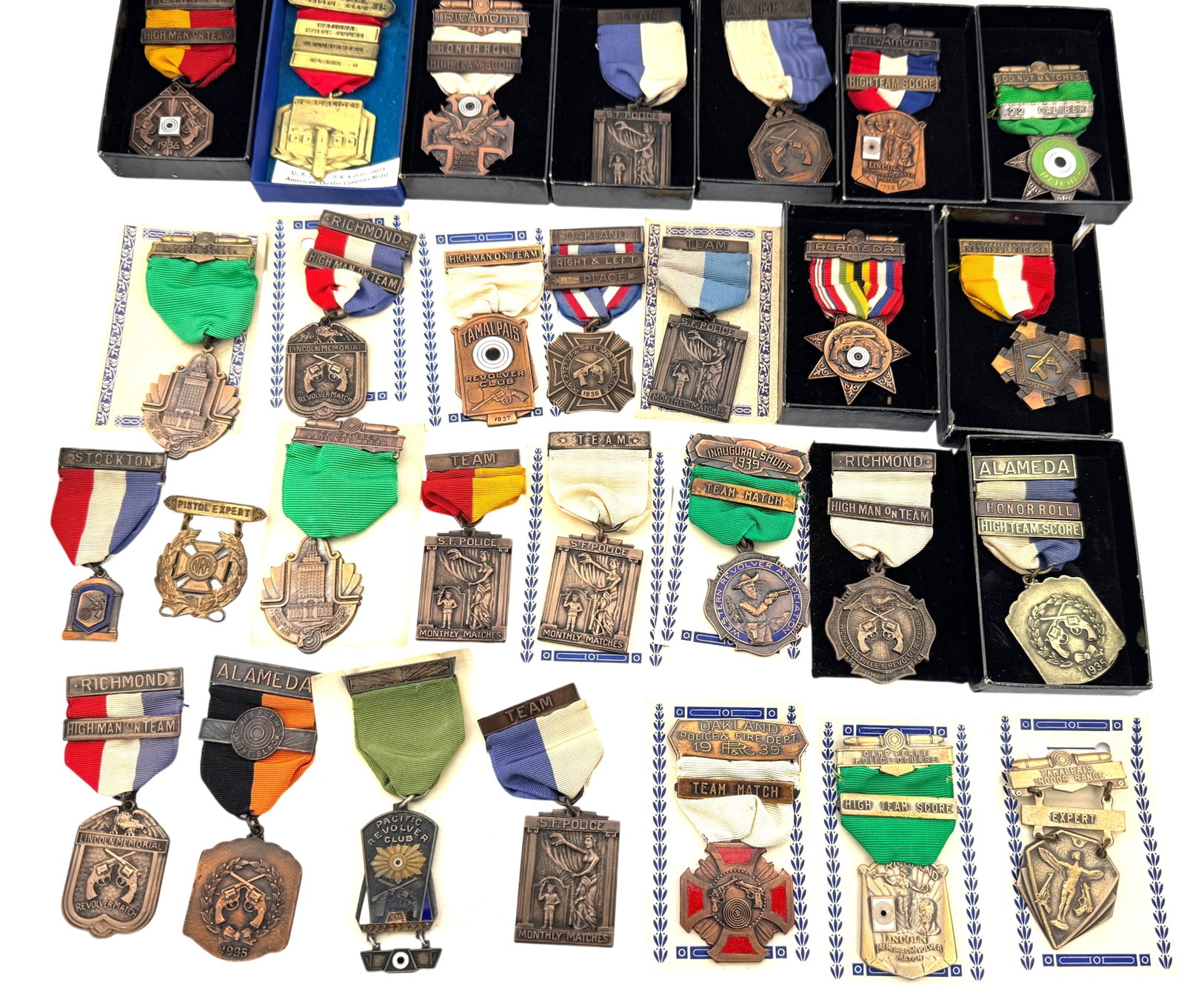 Collection of Vintage Marksmanship Medals from NRA with Original Boxes (1 of 6)
