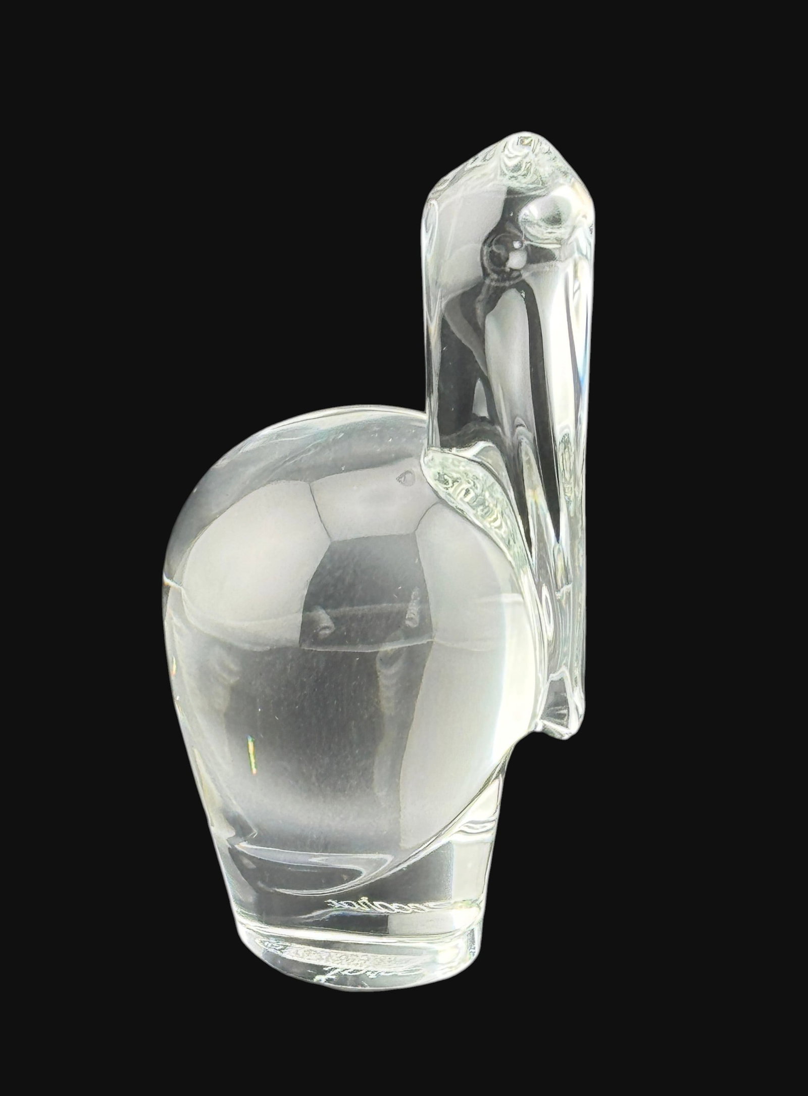 Baccarat France Clear Crystal Stork Pelican Bird Figure (1 of 3)