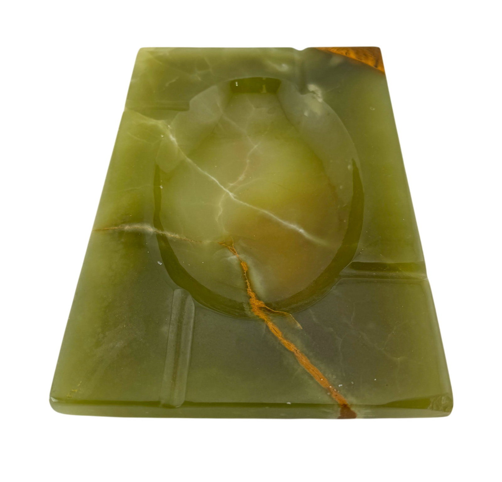 Large Green Onyx Ashtray - 2