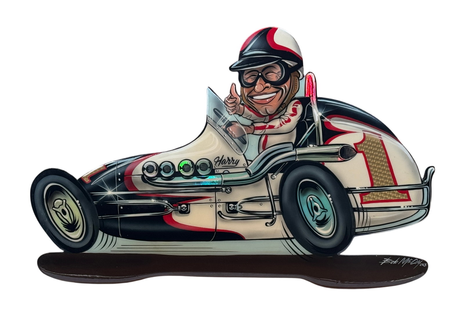Bob McCoy Multimedia Auto Racing Painting (1 of 2)