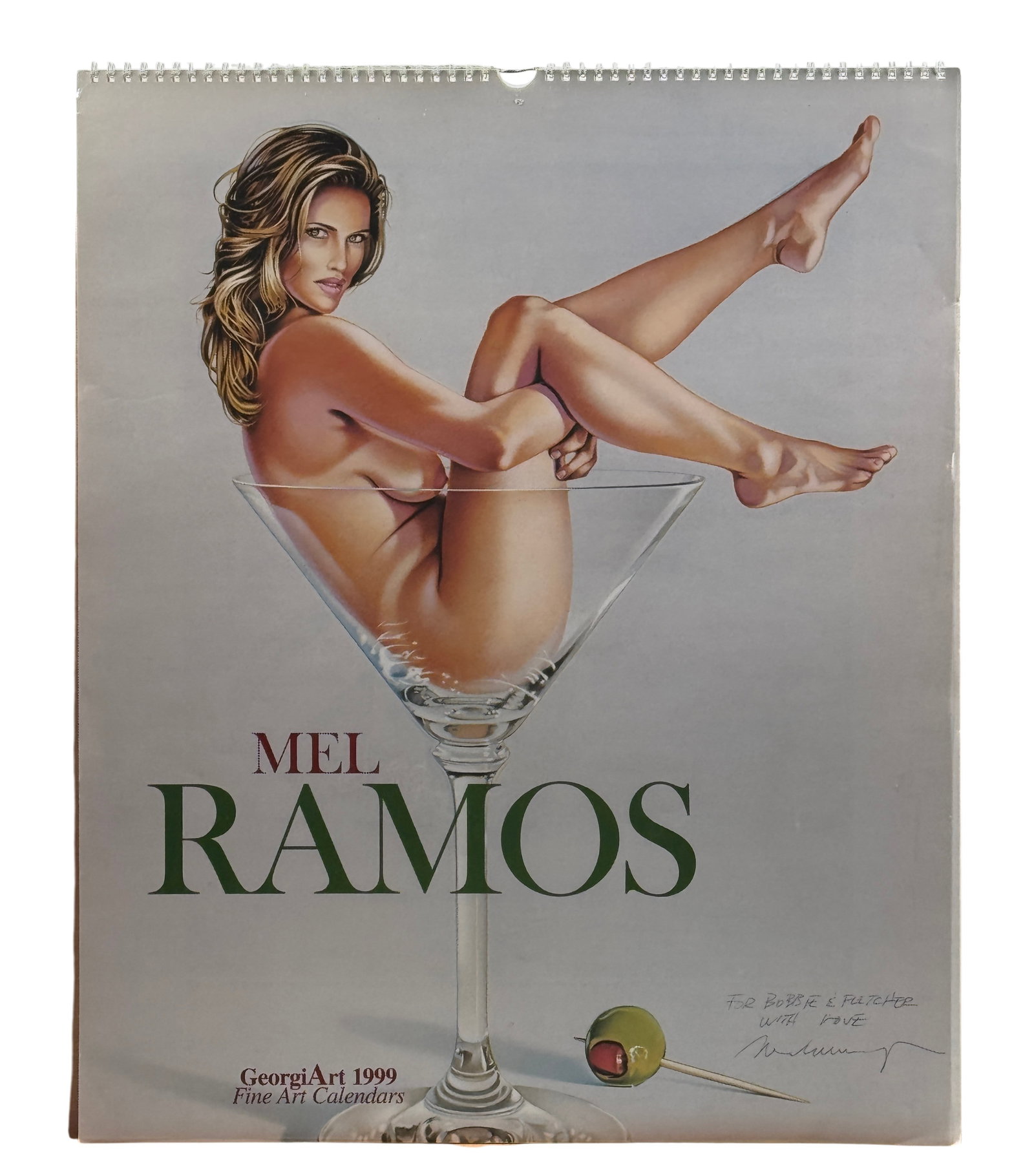 Mel Ramos Signed 1999 GeorgiArt Fine Art Calender: Mel Ramos Signed 1999 GeorgiArt Fine Art Calender. Dimension 22" x 18"