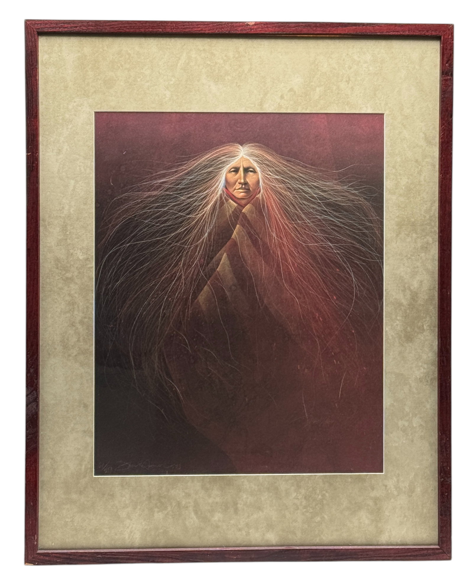 Frank Howell (1937-1997) Limited Edition Lithograph "The Gentle Storm": Frank Howell (1937-1997) Limited Edition Lithograph "The Gentle Storm." Signed lower left corner and numbered 61/950. Frame measures 29" x 23"