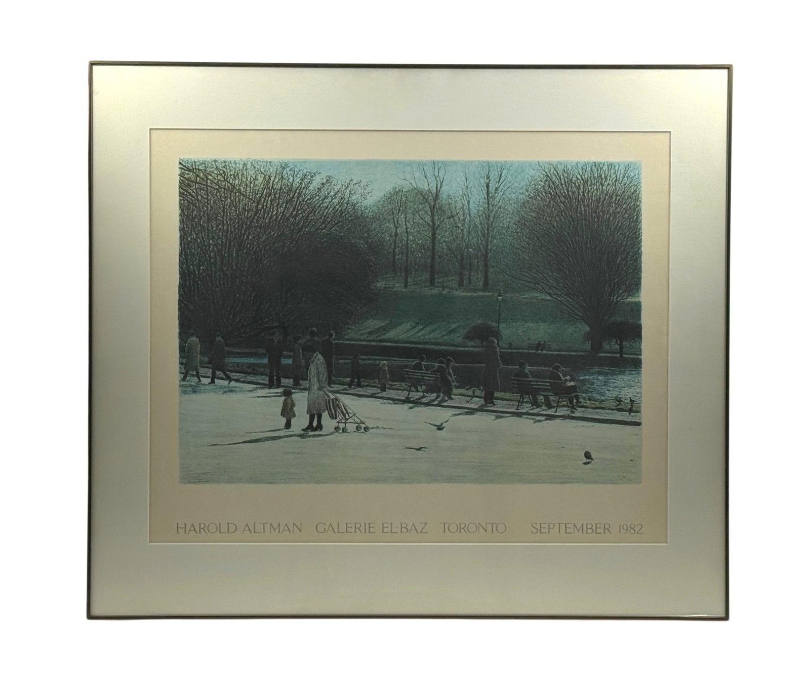Harold Altman Framed Museum Print - December Afternoon: Harold Altman Framed museum print "Parc Monsouris 1982" Size: 26" x 30" x 1"