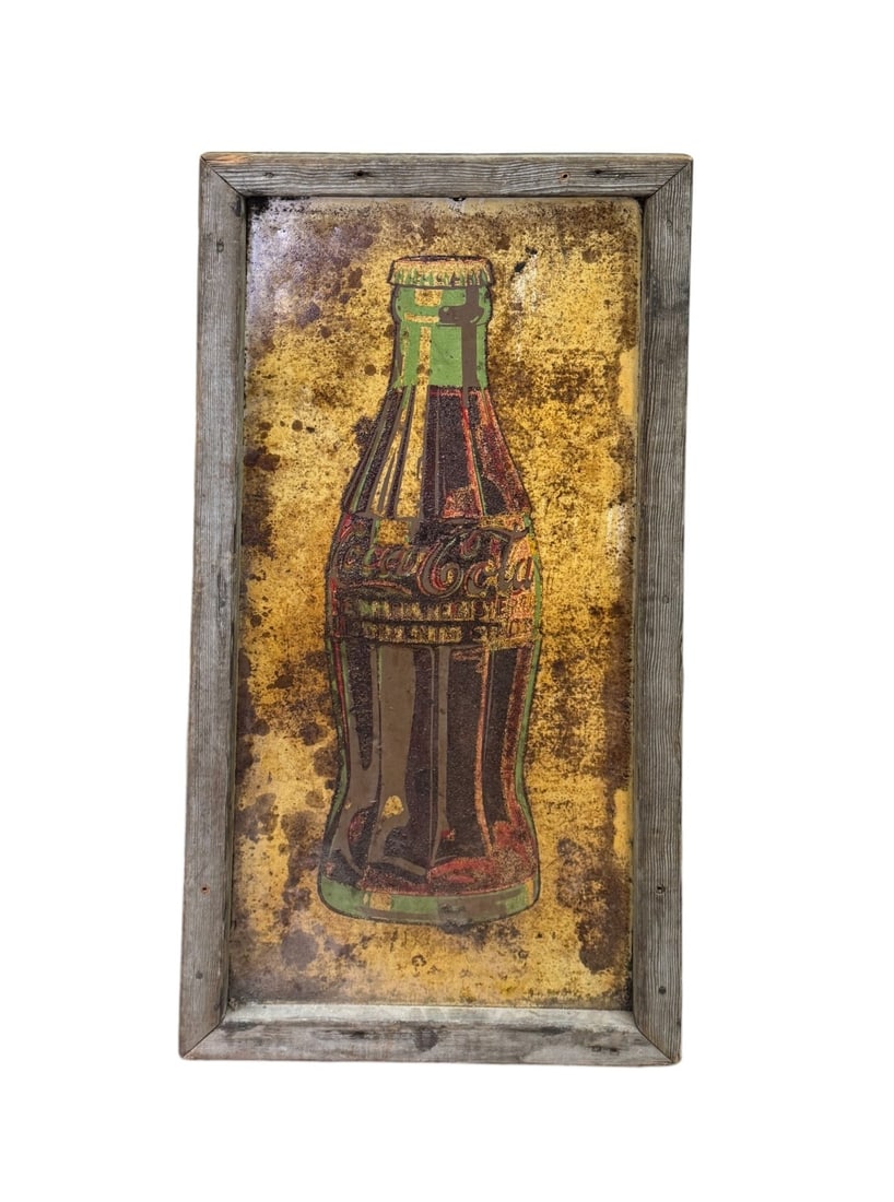 Vintage Coca Cola Bottle Tin Sign (1 of 3)