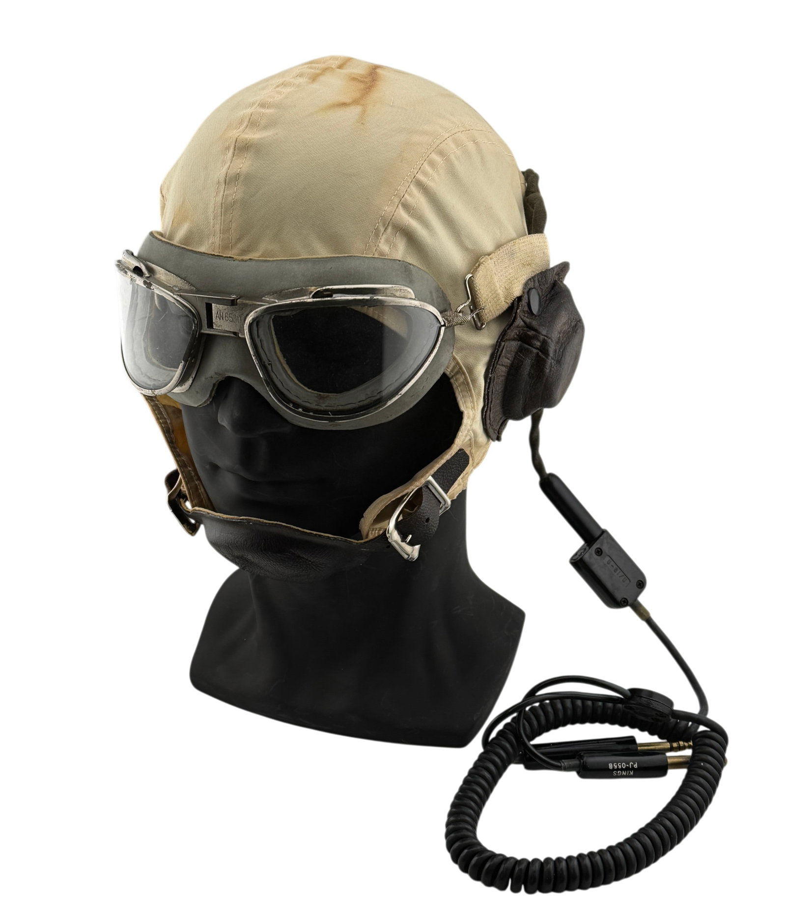 Vintage Avirex Reproduction of WWII US Navy M-450 Summer Flying Helmet (1 of 5)