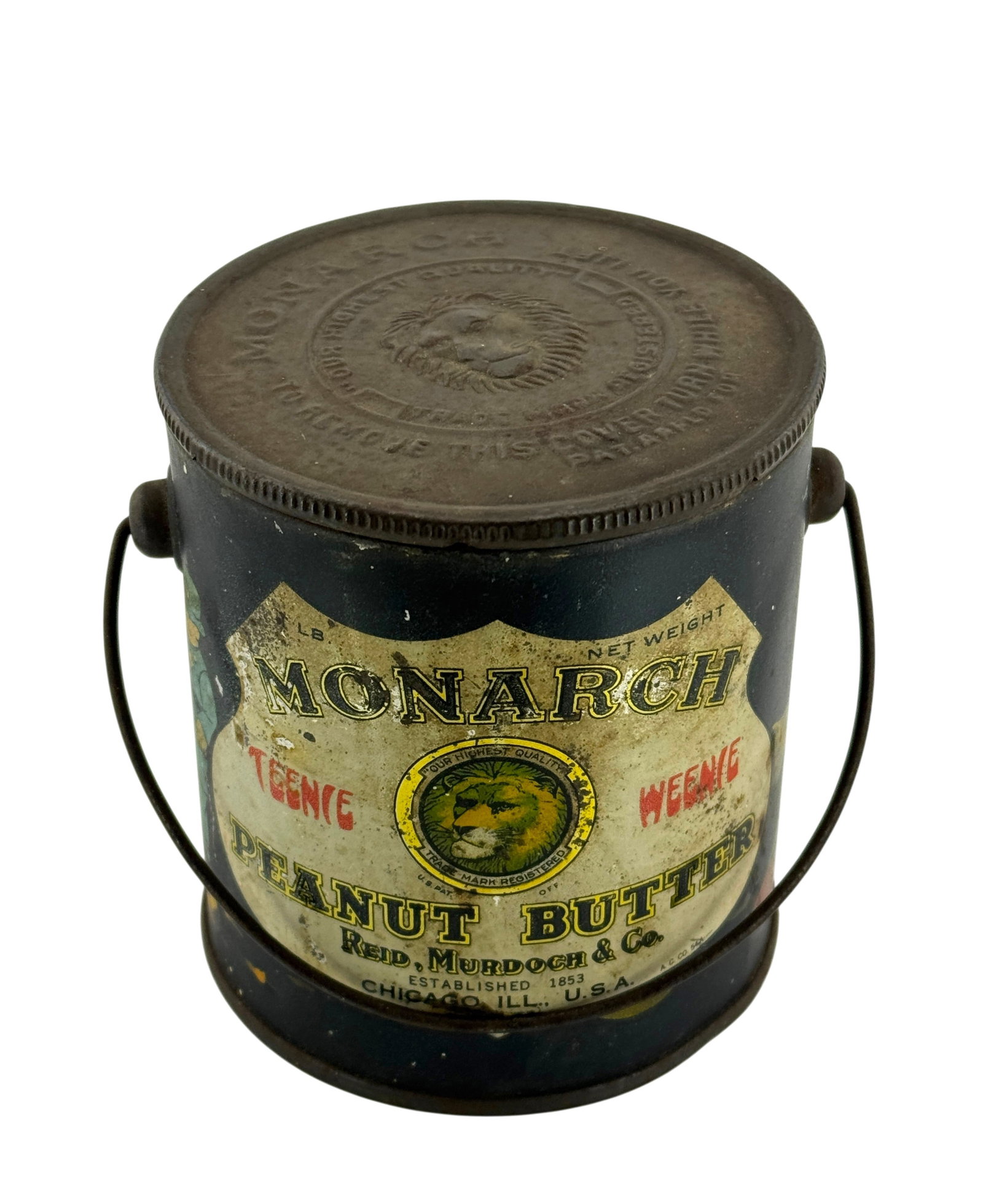 Vintage Monarch Teenie Weenie Peanut Butter Tin Pail by Red Murdoch & Co. (1 of 3)