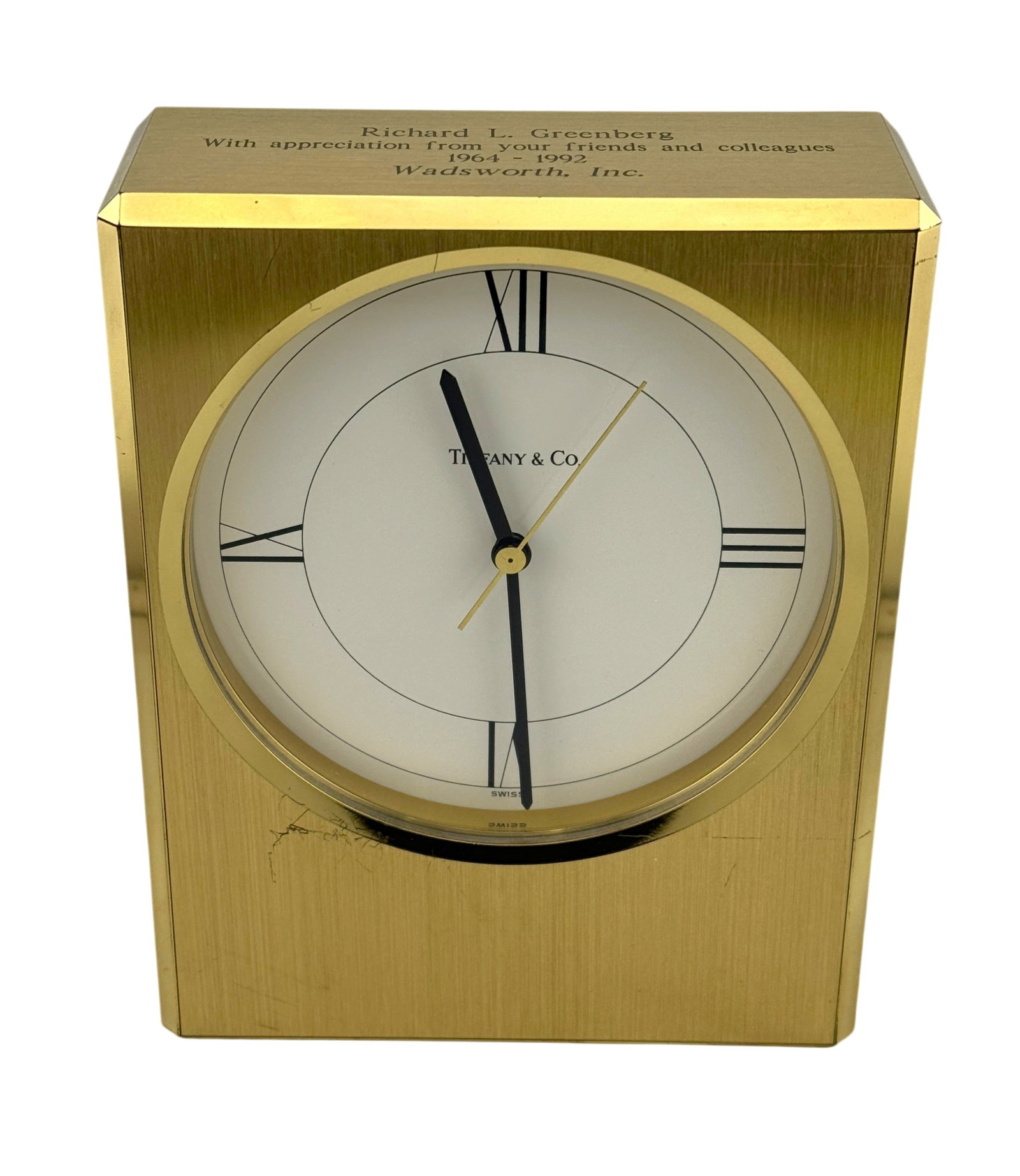 Tiffany & Co Brass Desk Clock (1 of 4)