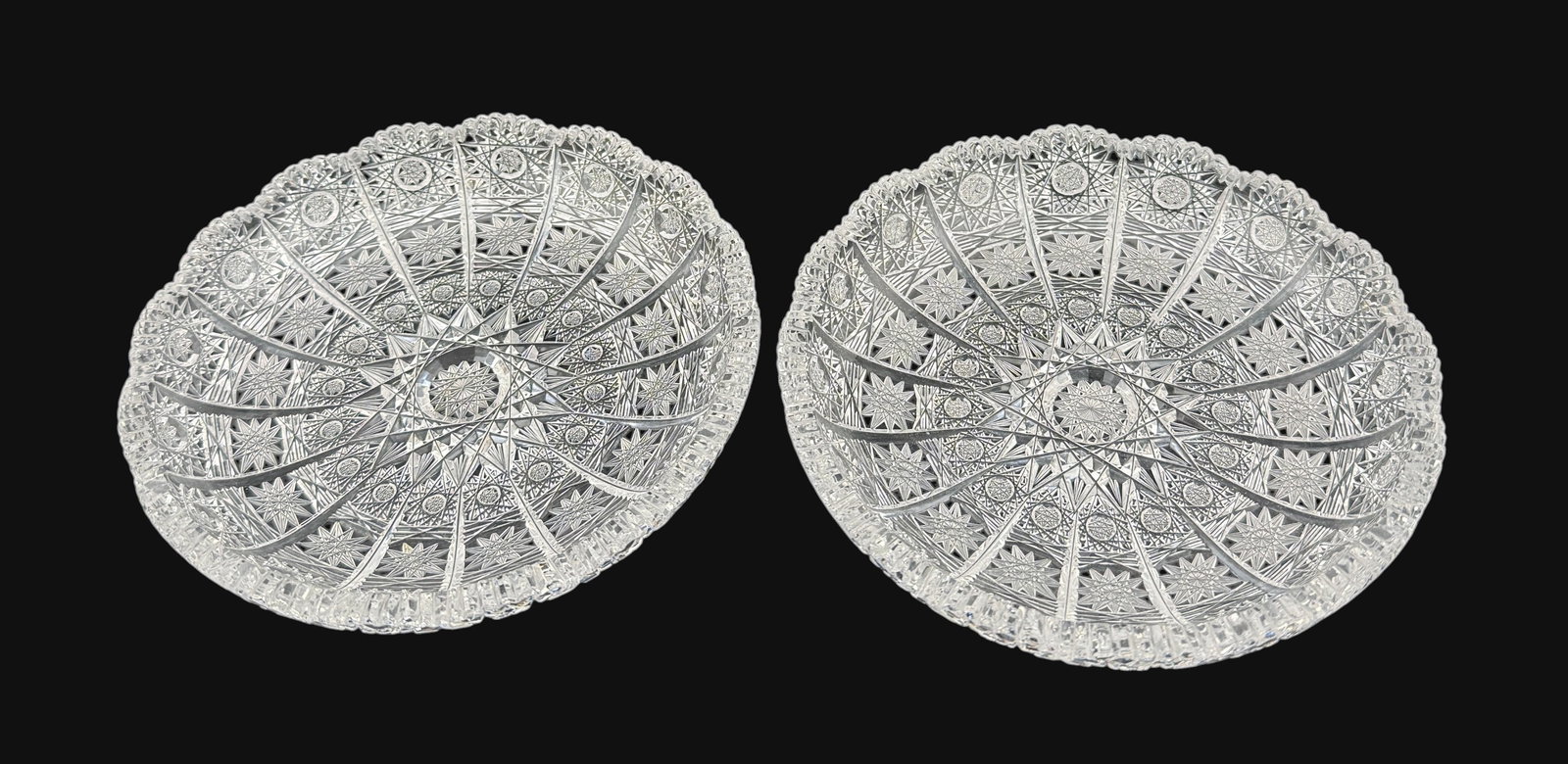 Bohemian 24% Lead Crystal Hand Cut Queen Lace Dishes (1 of 2)