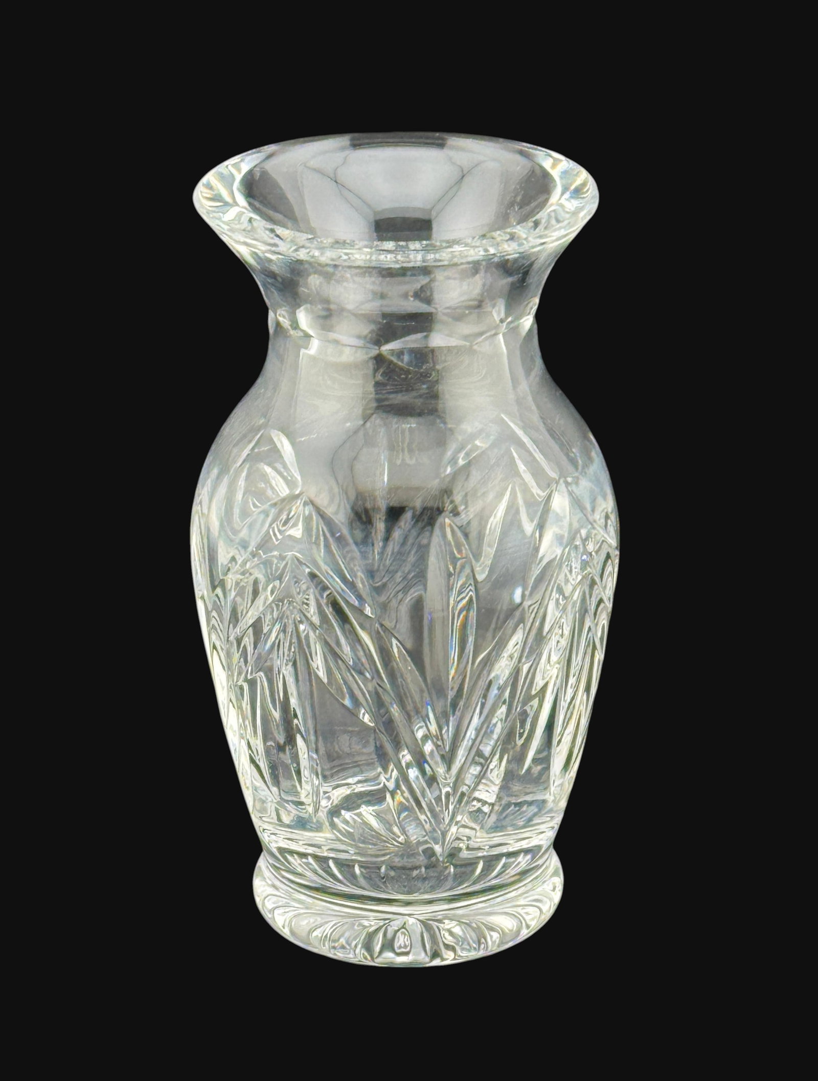 Waterford Signed Fan Cut Crystal Flower Vase (1 of 3)