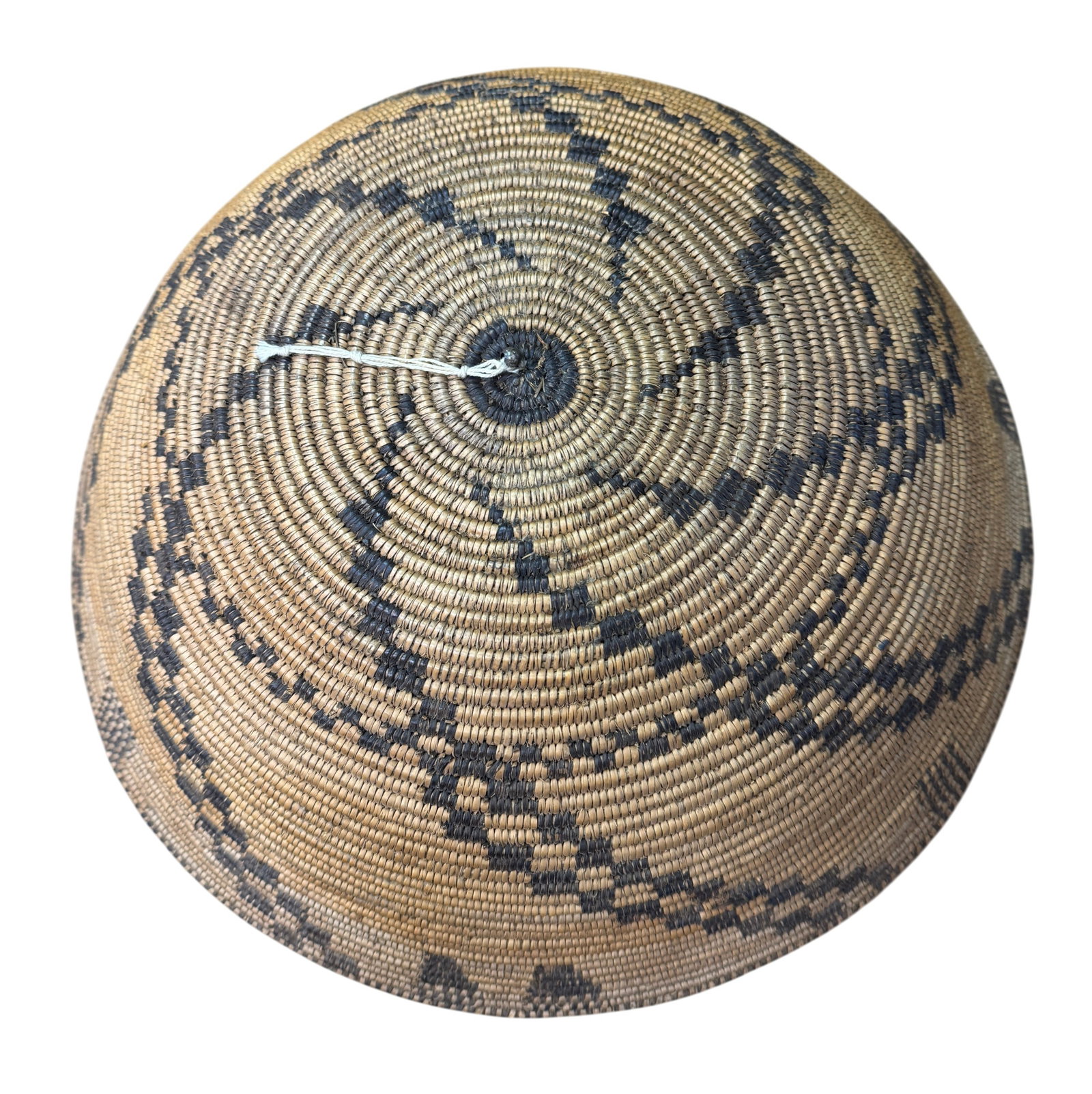 Antique Native American Apache Spiral Design Basket - 3
