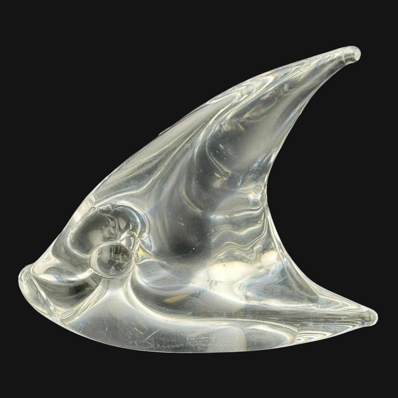 Vintage Daum France Crystal Angel Fish Figurine. (1 of 3)