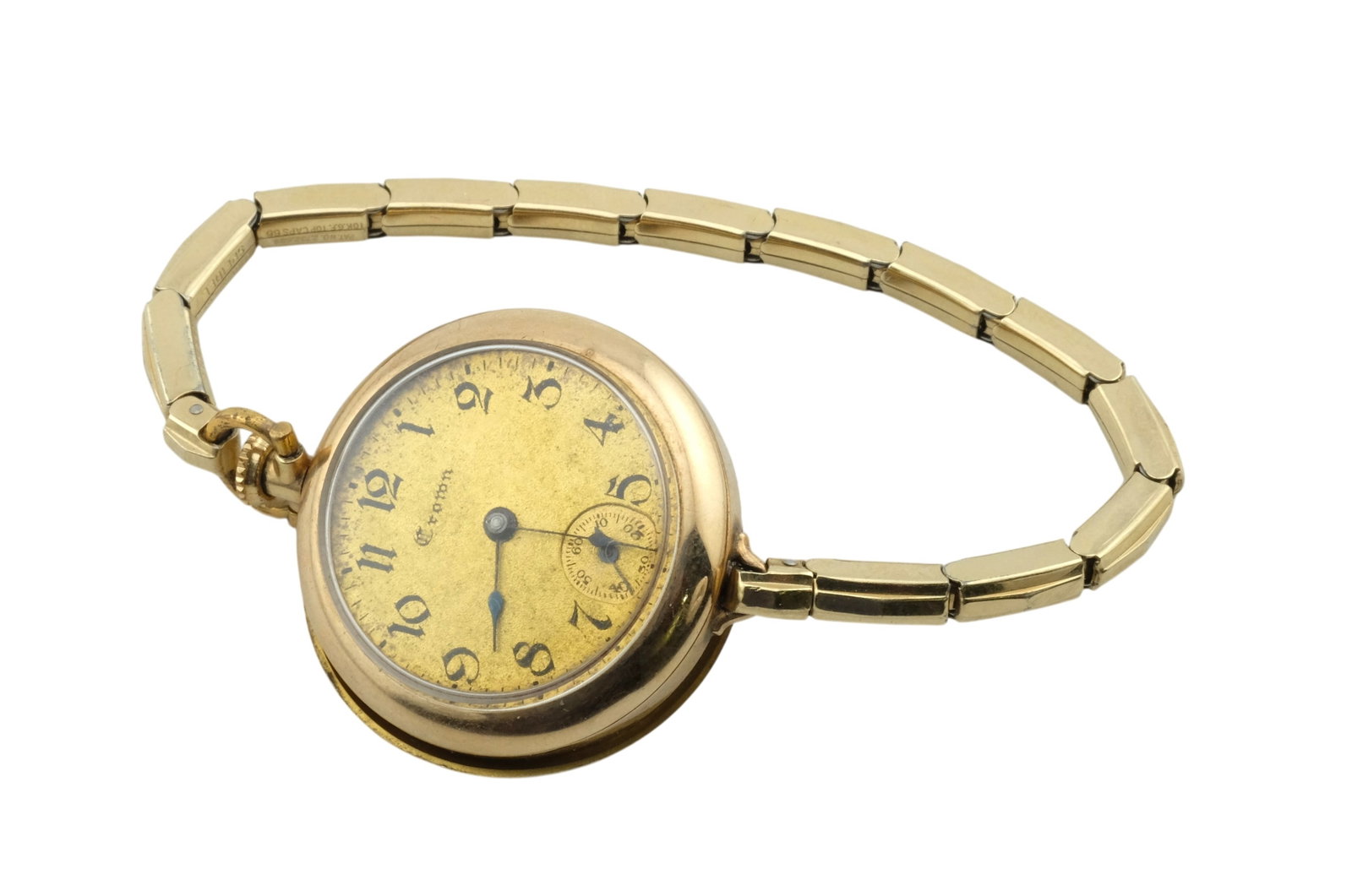 10Kt Crown Watch Co. Wristwatch Pocketwatch Conversion (1 of 3)