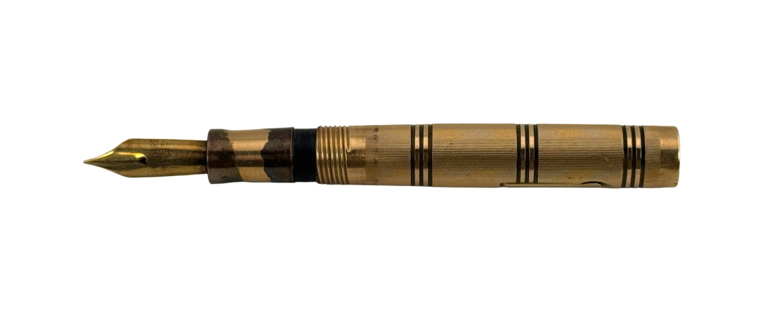 Vtg Wahl Eversharp Gold Chased Fountain Pen 14K Nib. (1 of 2)