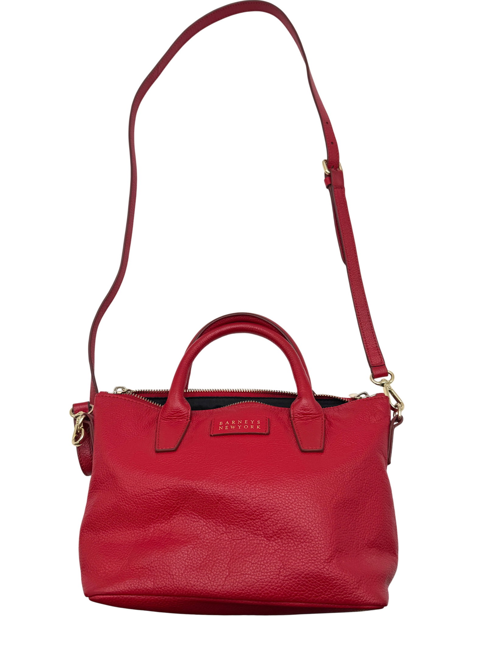 Barney New York Red Leather Crosbss Body Purse: Barney New York Red Leather Crosbss Body Purse.