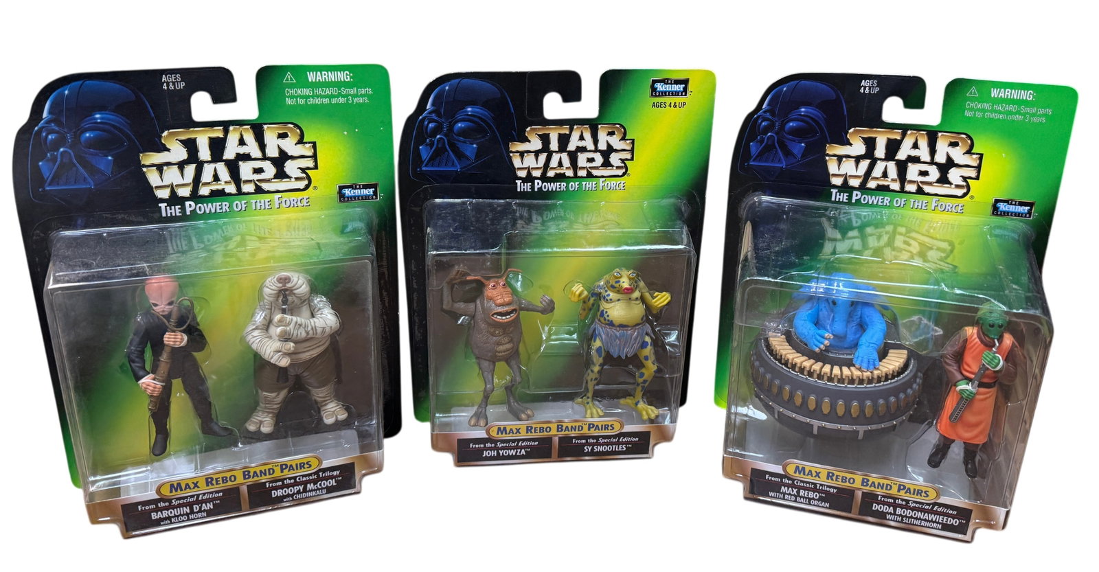 (Lot of 3) Star Wars Max Repo Band Pairs Action Figures Unopened 1998 (1 of 2)