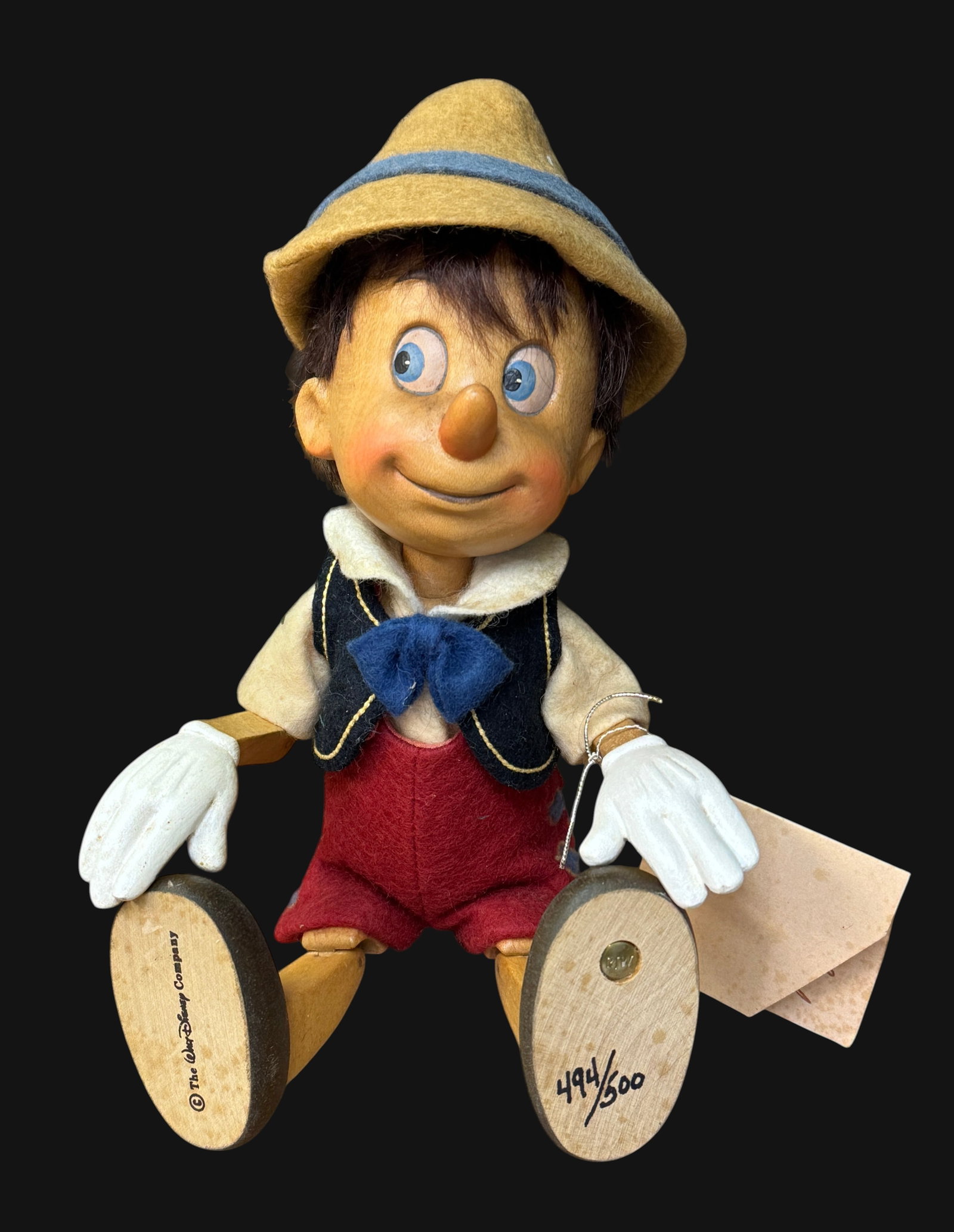 R John Wright Pinocchio Doll 1992 Limited 500 Wooden Disney (1 of 4)