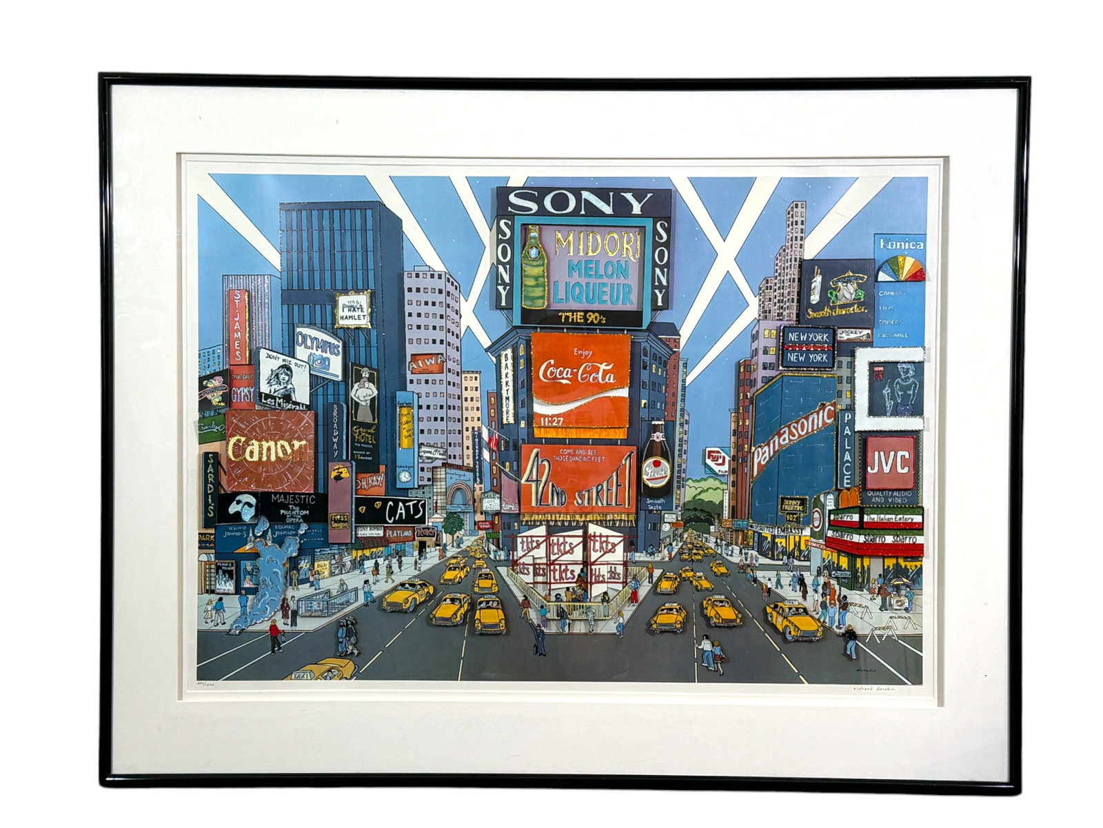 Richard Danskin, "Time Square" 1992 3-D Limited Lithograph (1 of 3)