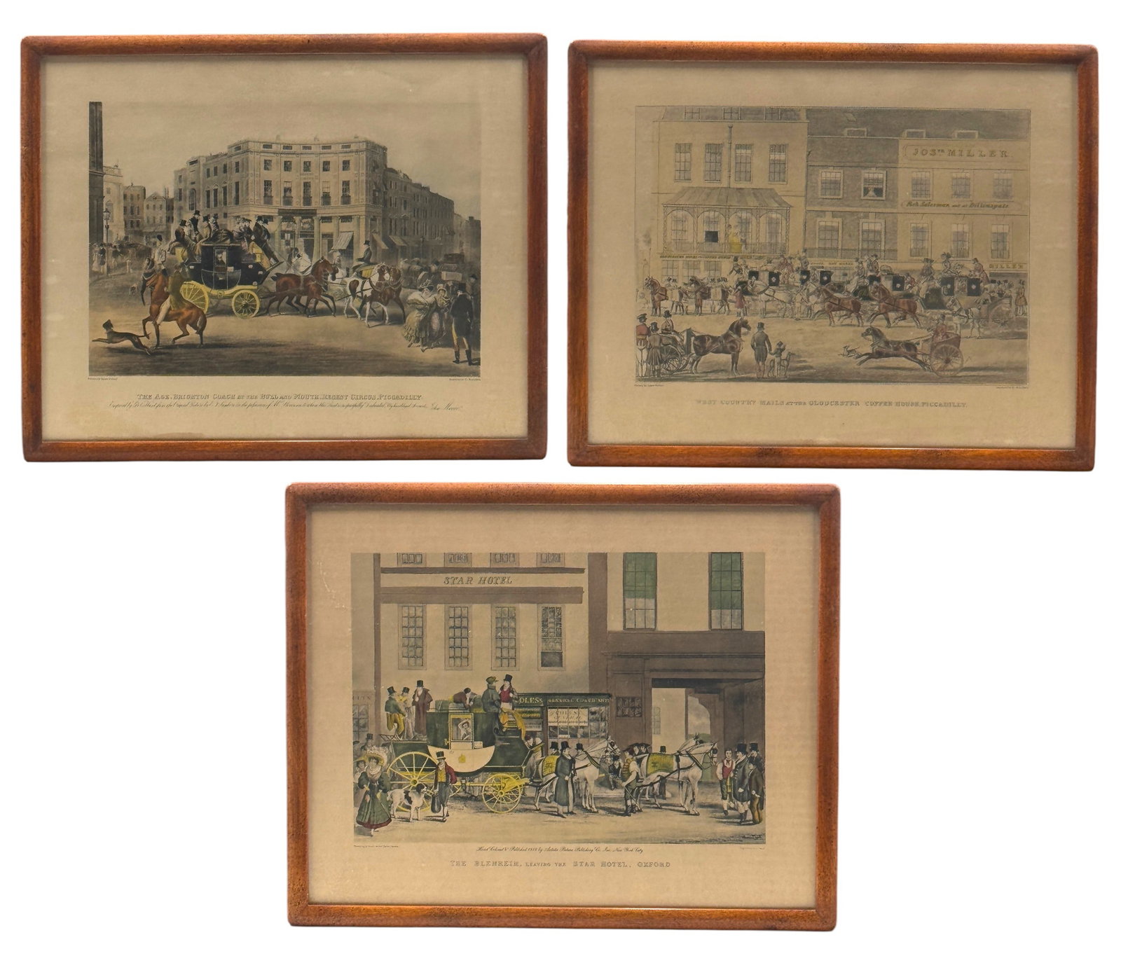 Vintage British Stagecoach Framed Prints - Lot of 3 (1 of 2)
